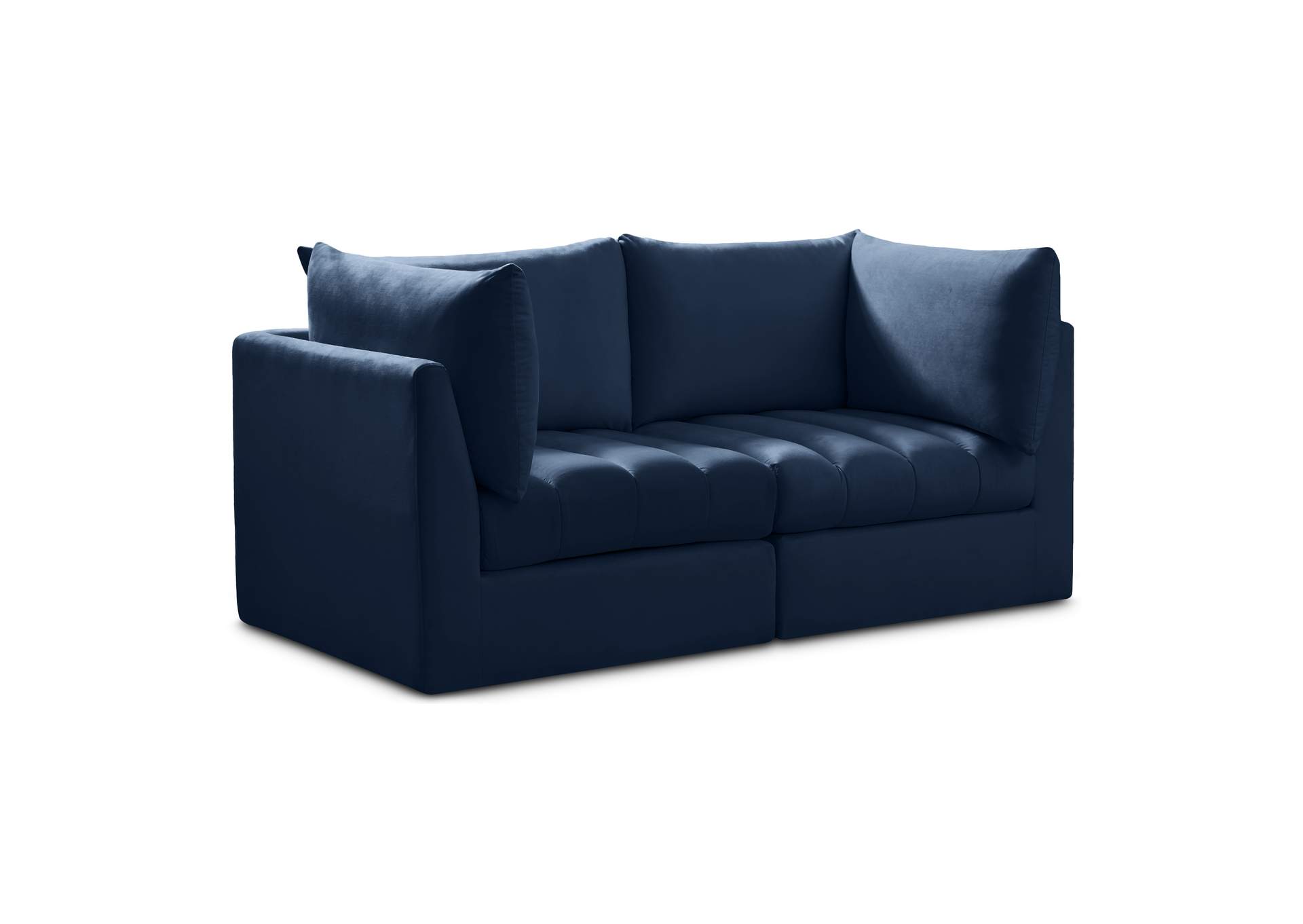 Jacob Navy Velvet Modular Sofa,Meridian Furniture