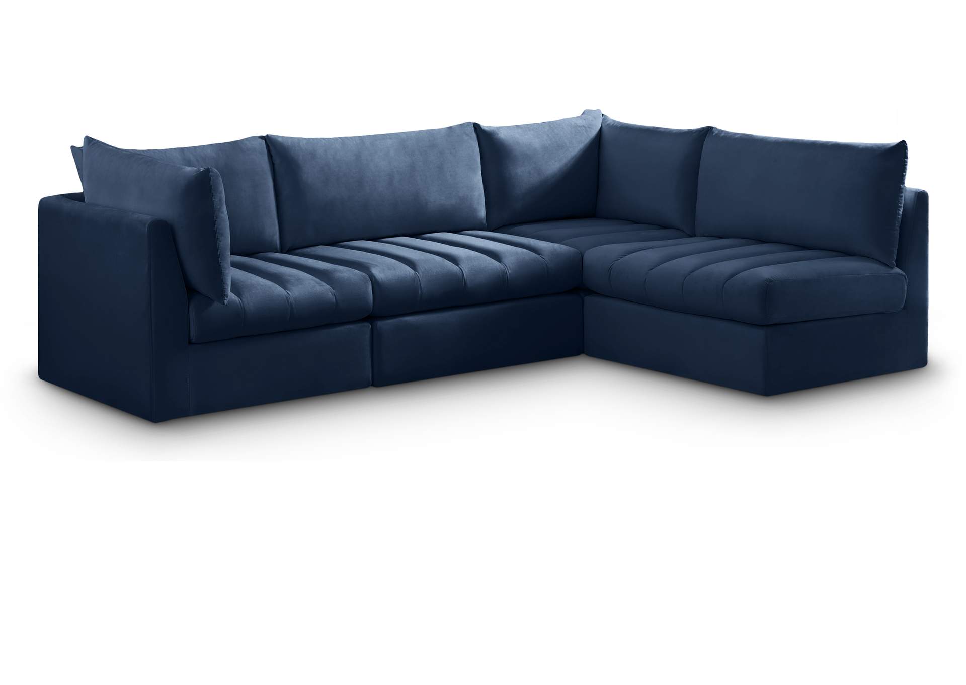 Jacob Navy Velvet Modular Sectional,Meridian Furniture