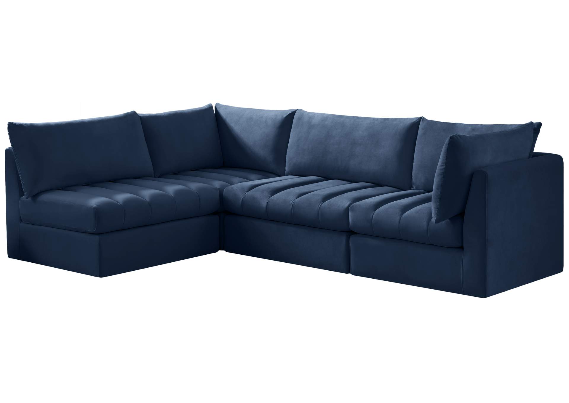 Jacob Navy Velvet Modular Sectional,Meridian Furniture