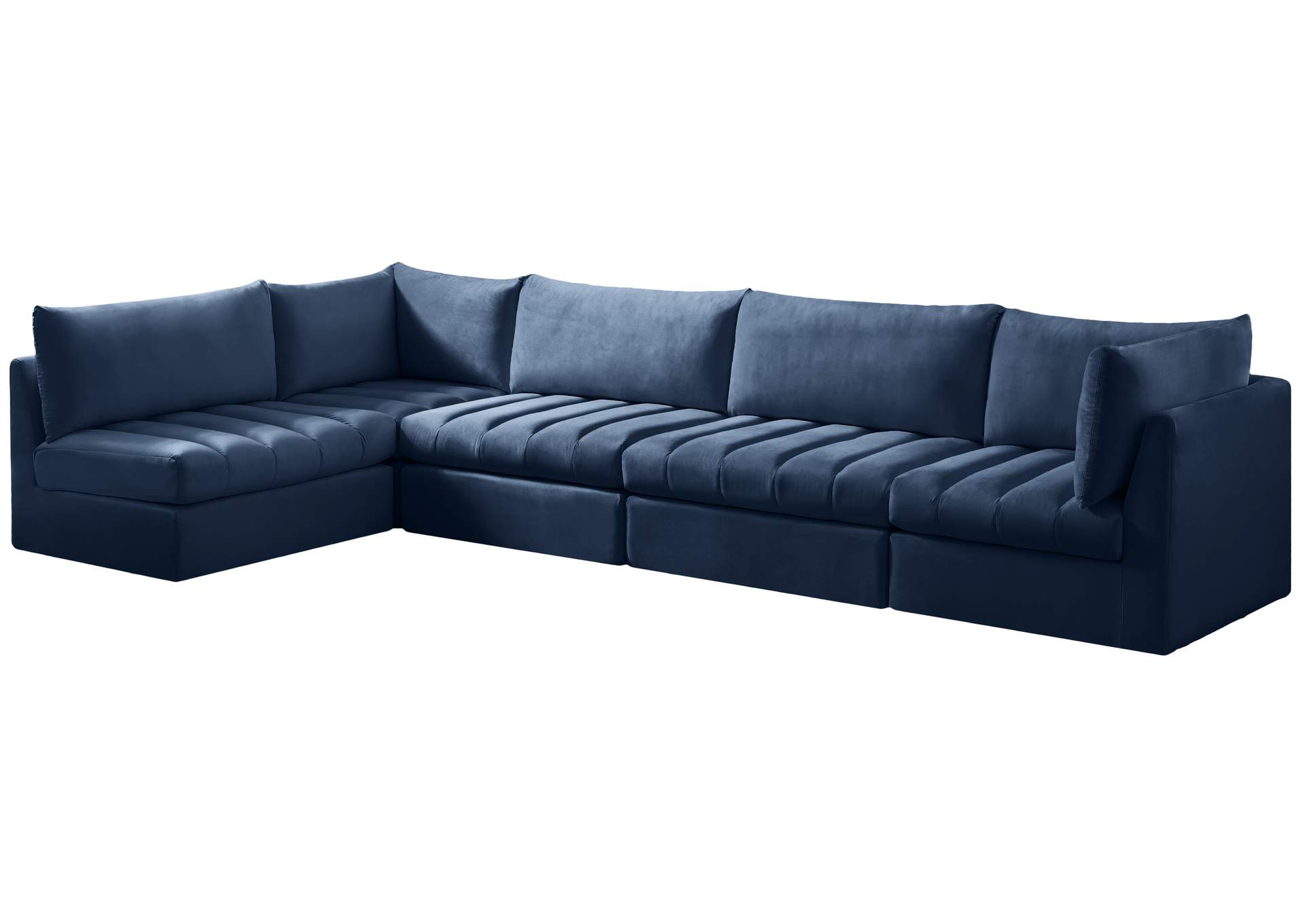 Jacob Navy Velvet Modular Sectional,Meridian Furniture