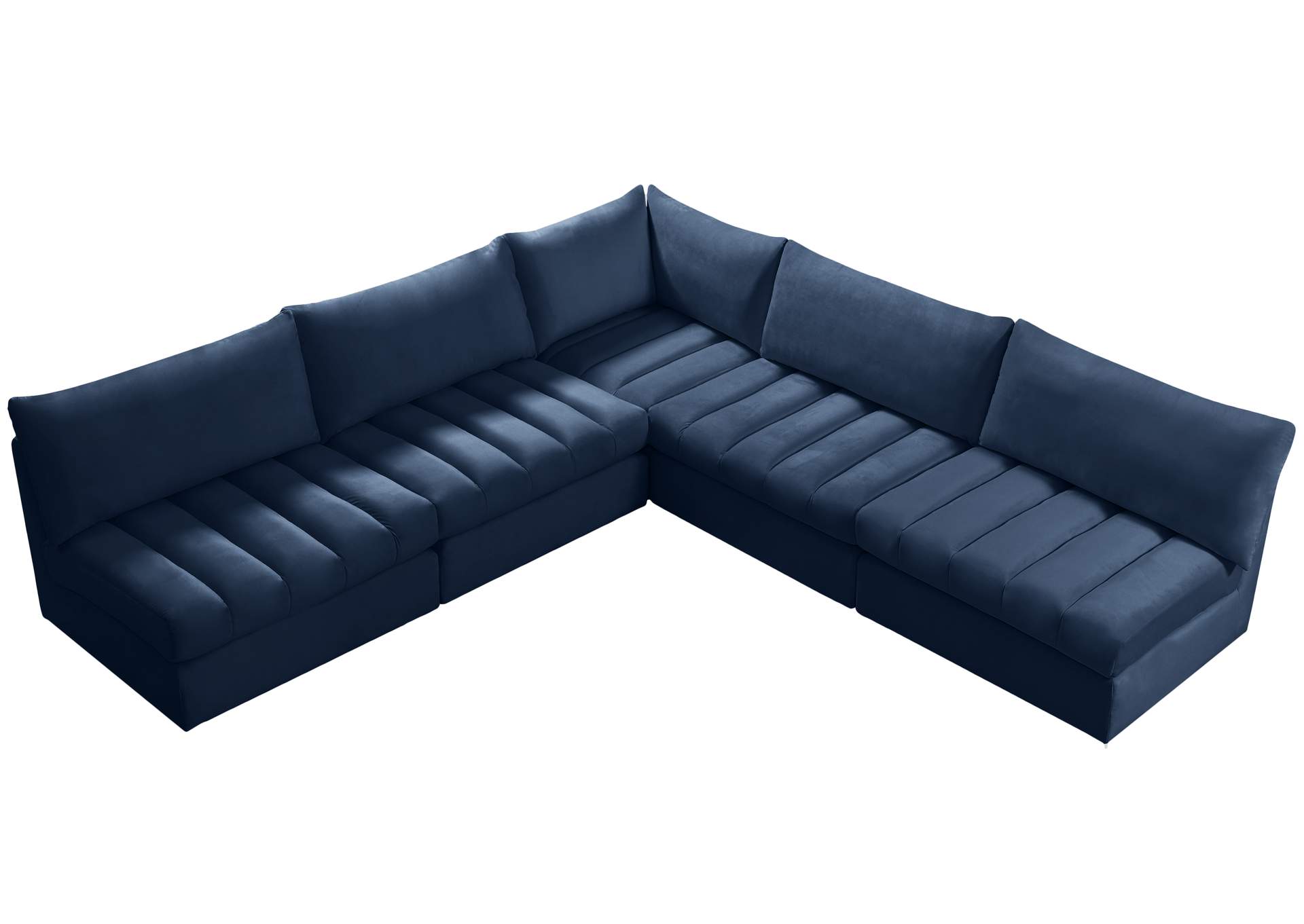 Jacob Navy Velvet Modular Sectional,Meridian Furniture