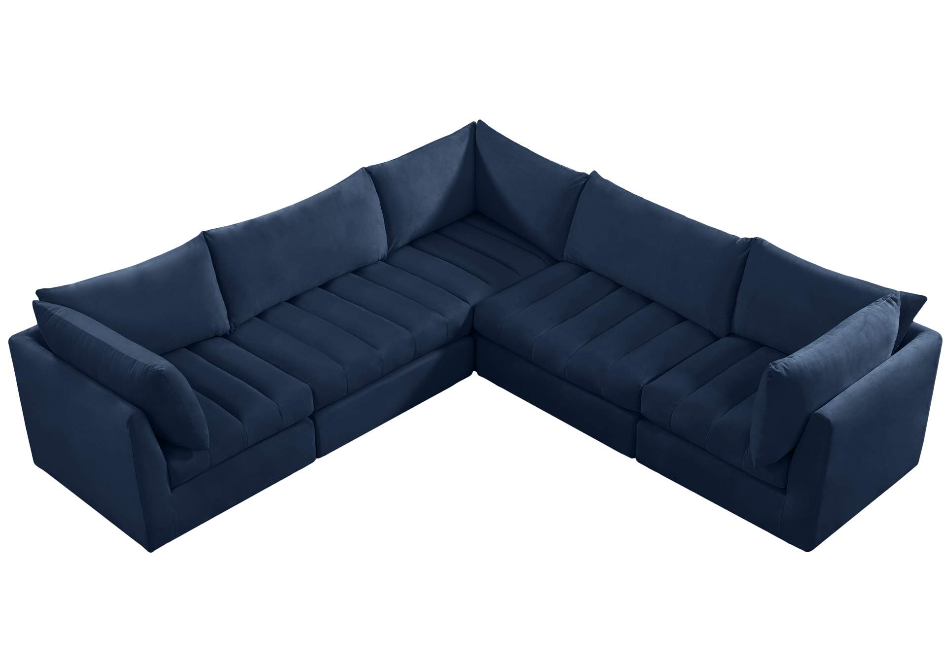 Jacob Navy Velvet Modular Sectional,Meridian Furniture