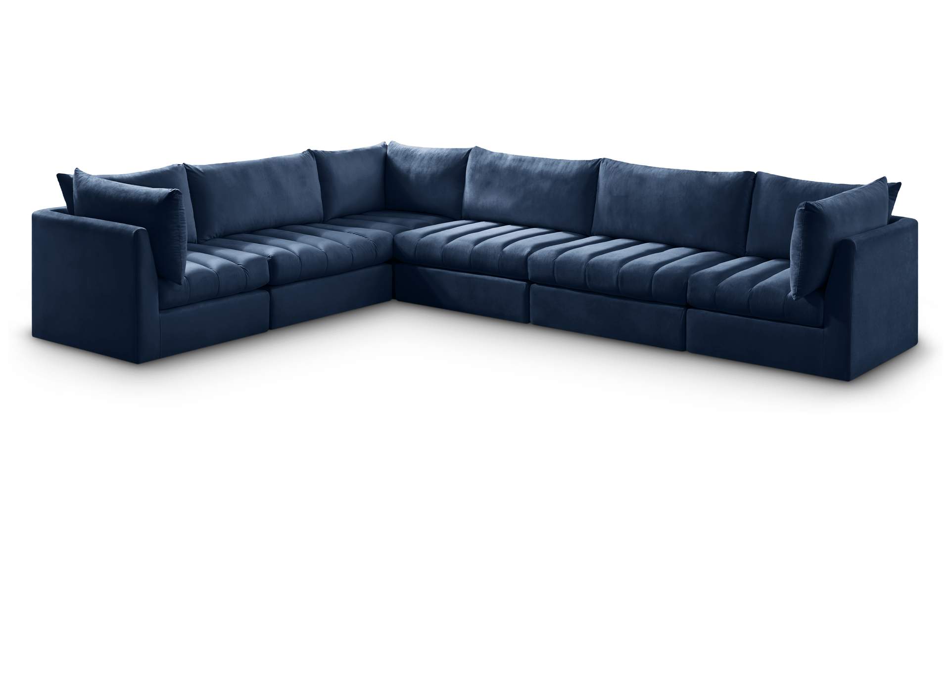 Jacob Navy Velvet Modular Sectional,Meridian Furniture