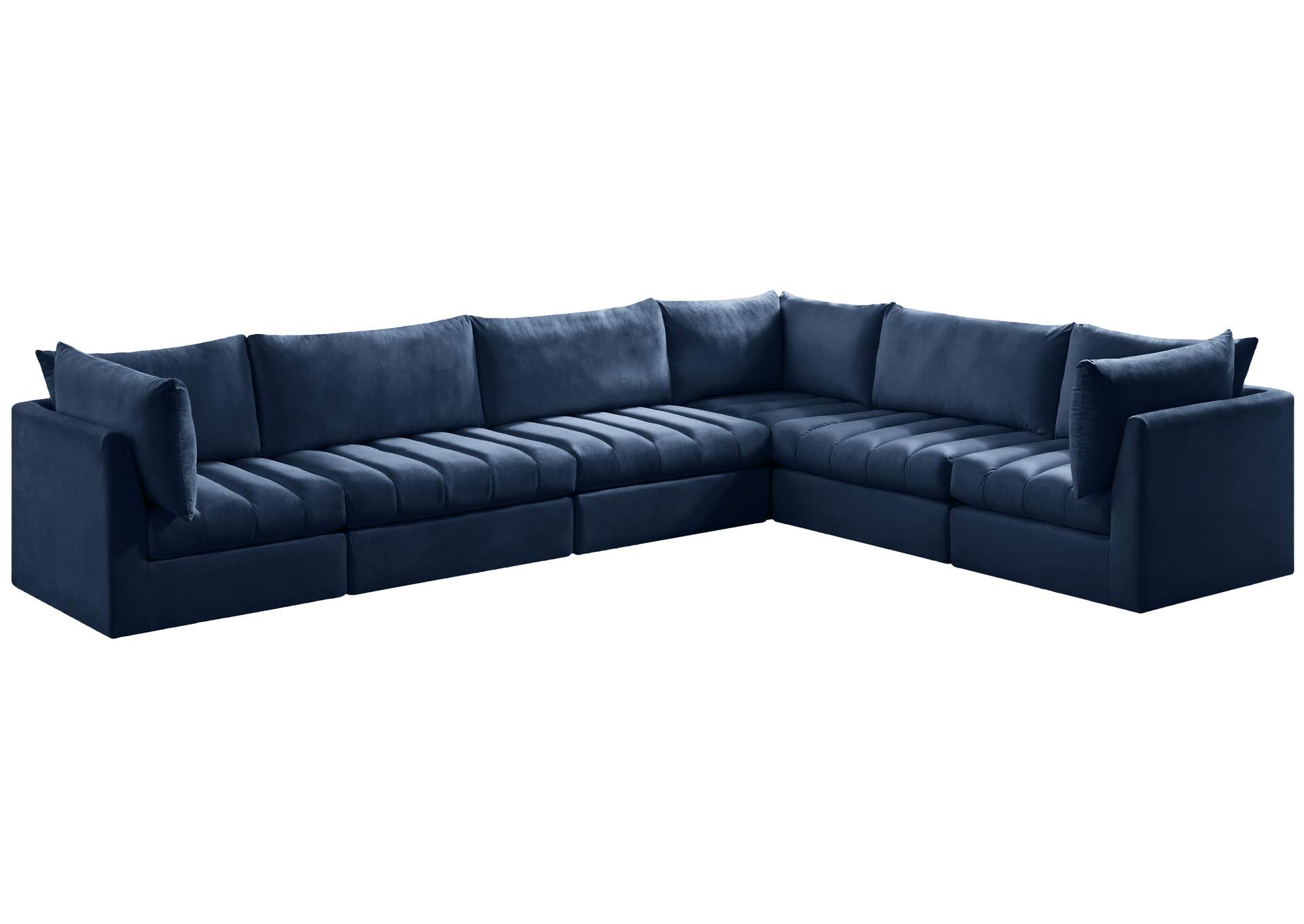 Jacob Navy Velvet Modular Sectional,Meridian Furniture