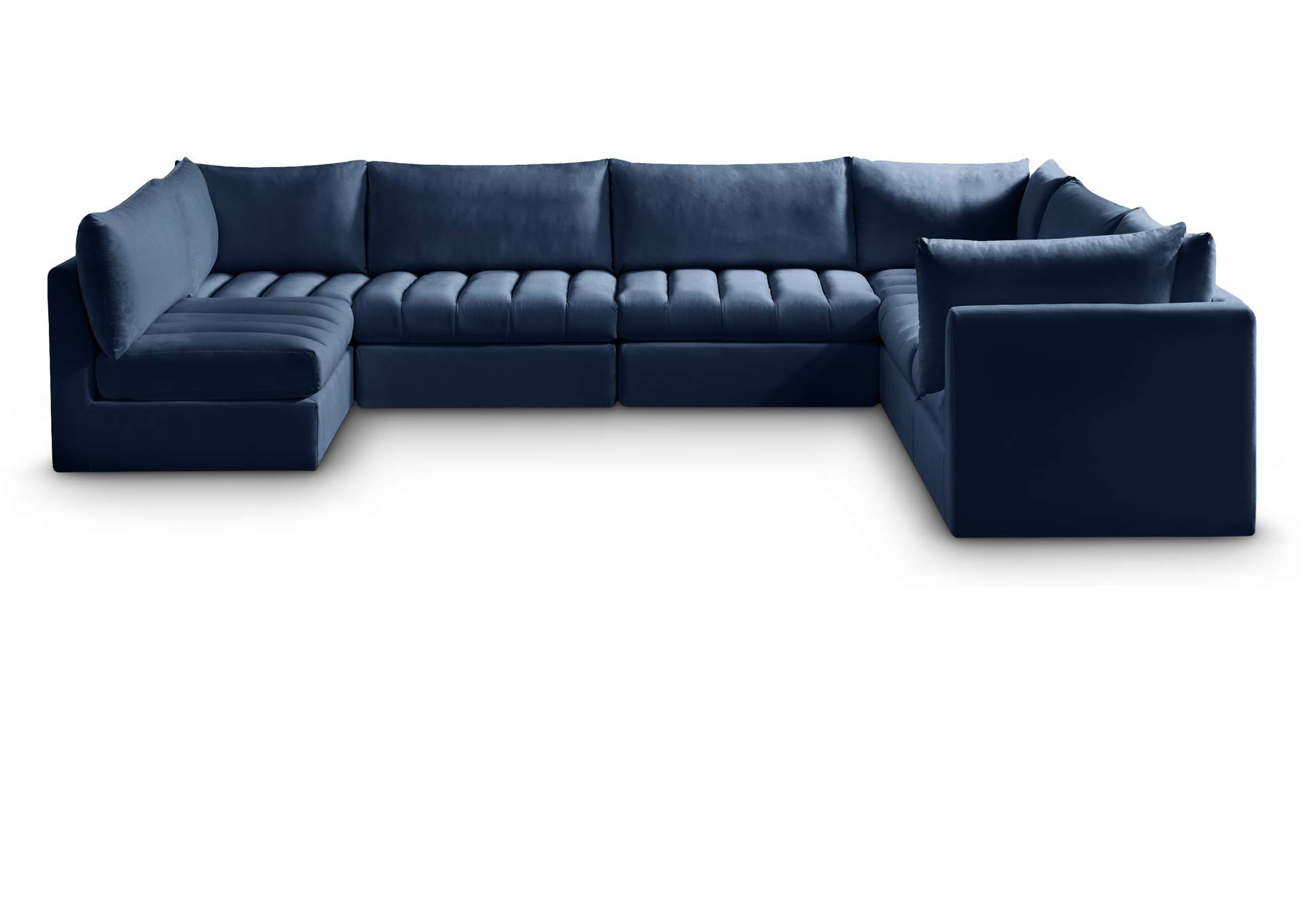 Jacob Navy Velvet Modular Sectional,Meridian Furniture