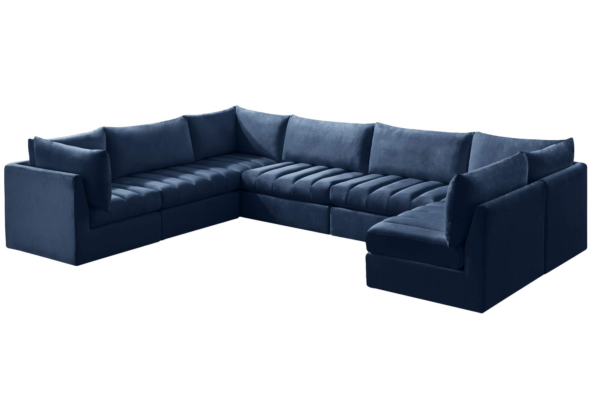 Jacob Navy Velvet Modular Sectional,Meridian Furniture