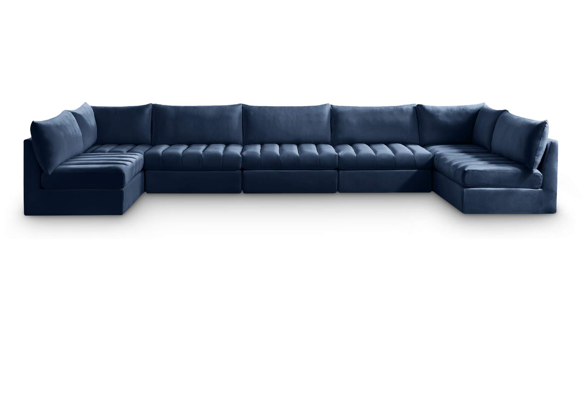 Jacob Navy Velvet Modular Sectional,Meridian Furniture