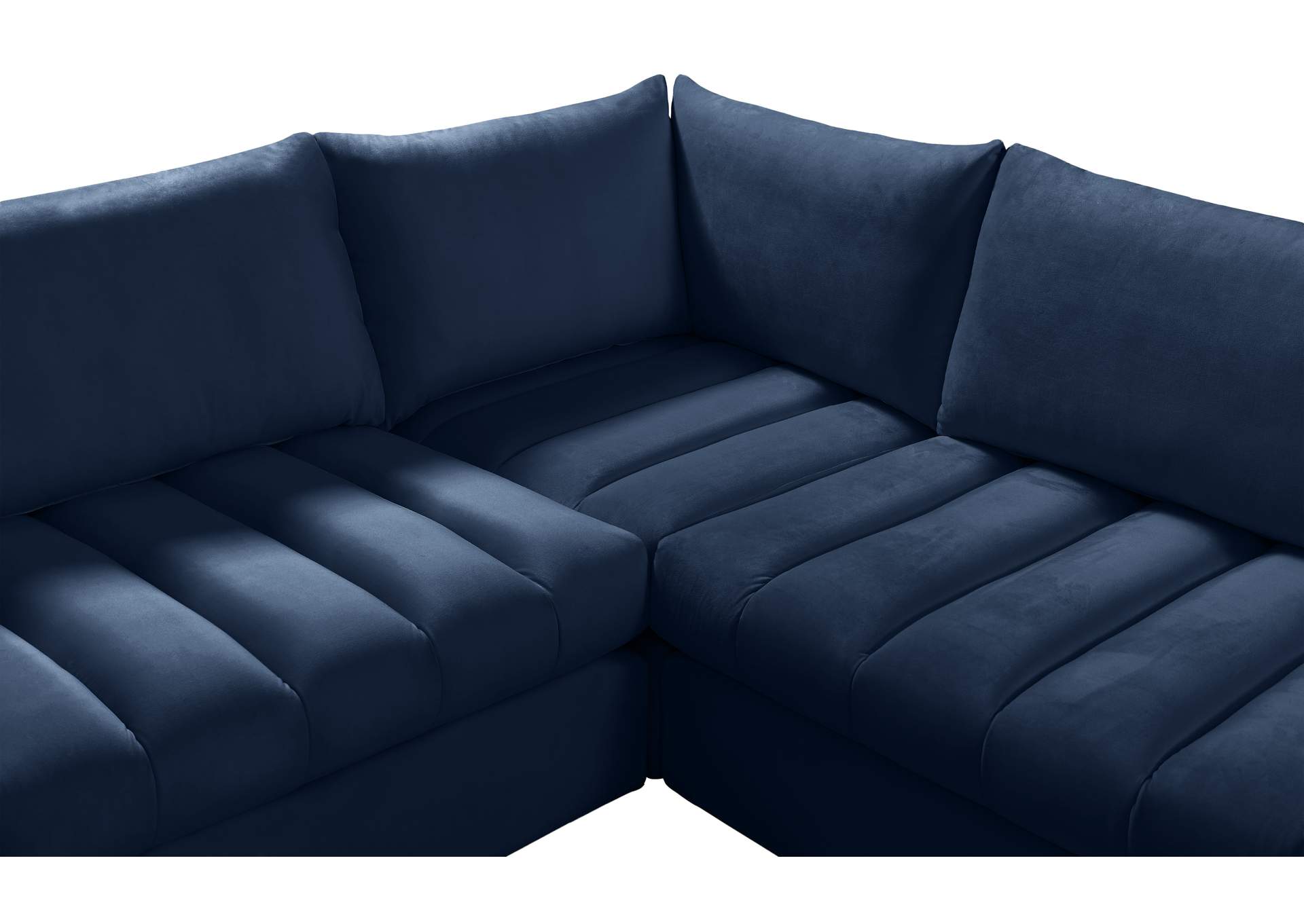 Jacob Navy Velvet Modular Sectional,Meridian Furniture