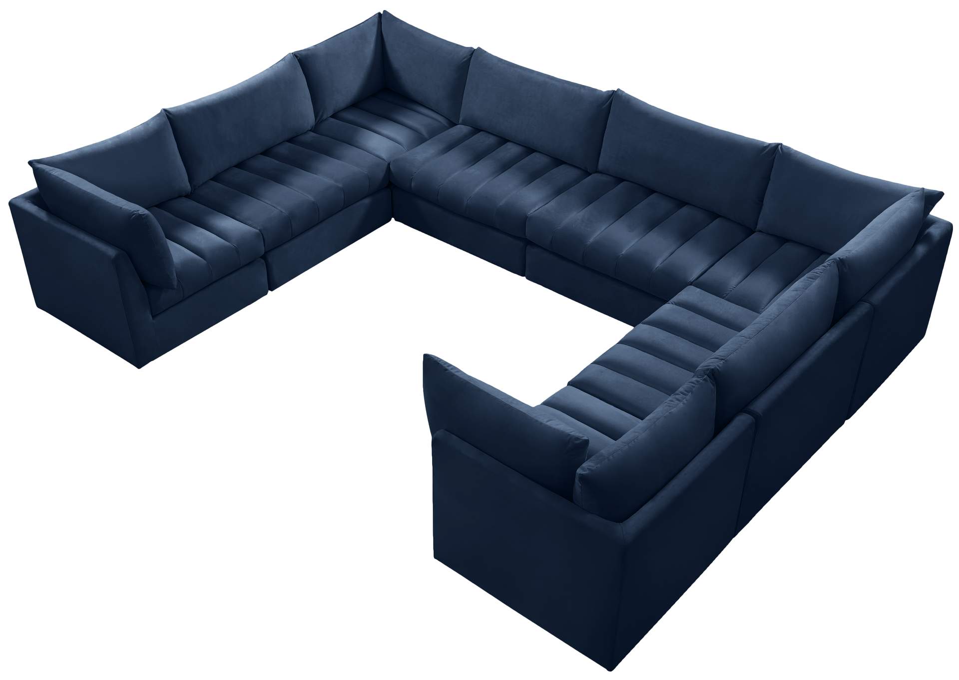 Jacob Navy Velvet Modular Sectional,Meridian Furniture