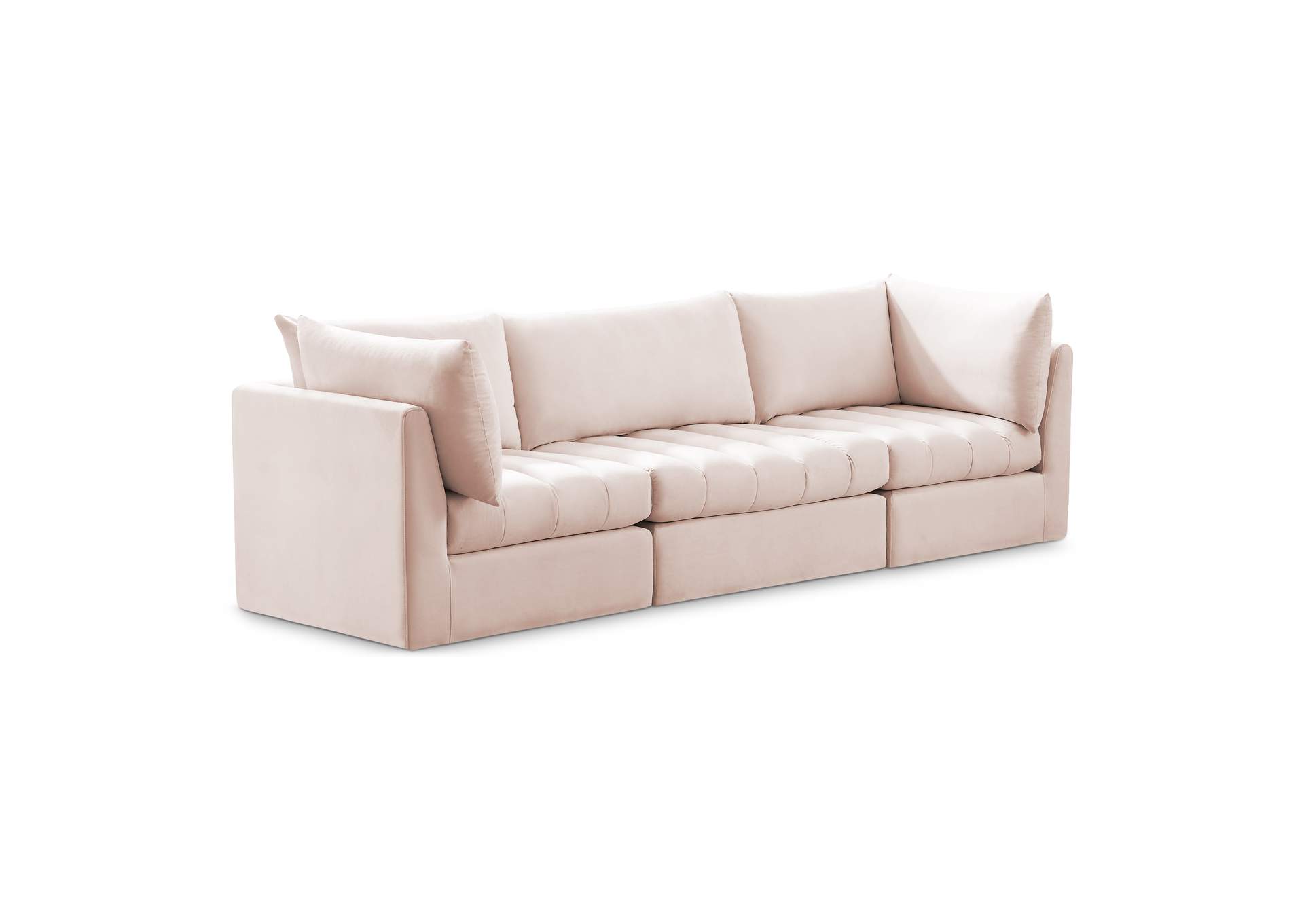 Jacob Pink Velvet Modular Sofa,Meridian Furniture