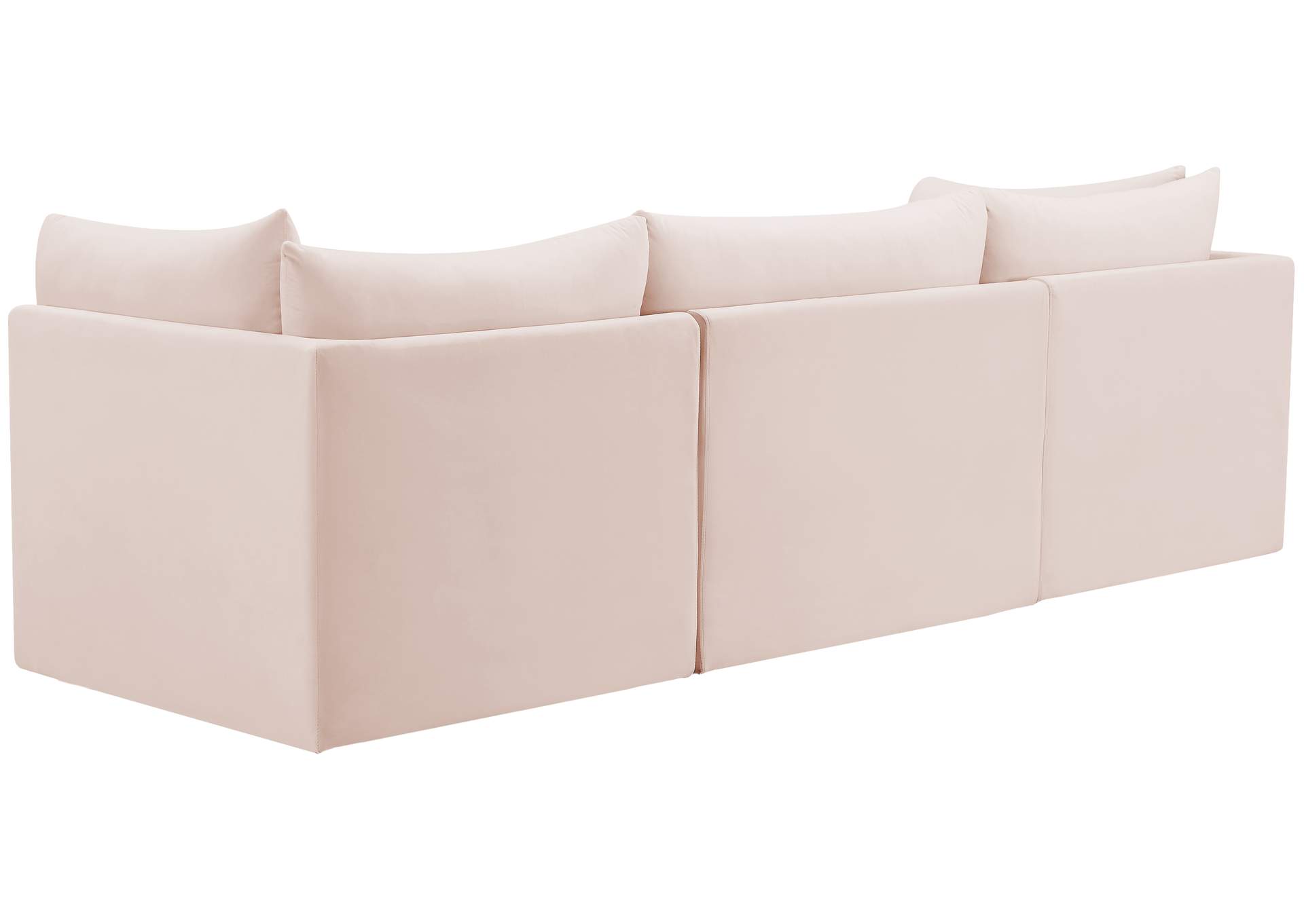 Jacob Pink Velvet Modular Sofa,Meridian Furniture