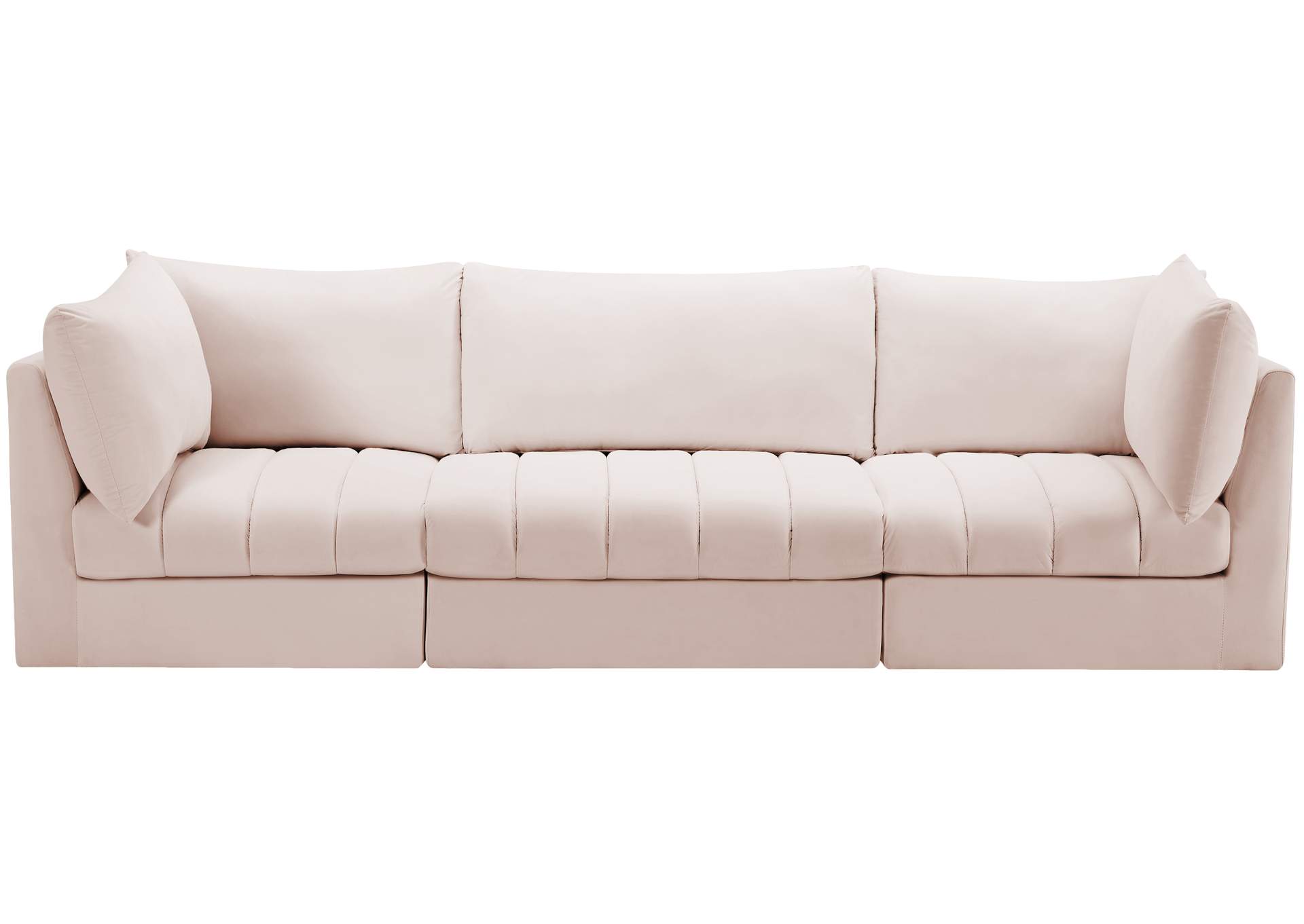 Jacob Pink Velvet Modular Sofa,Meridian Furniture