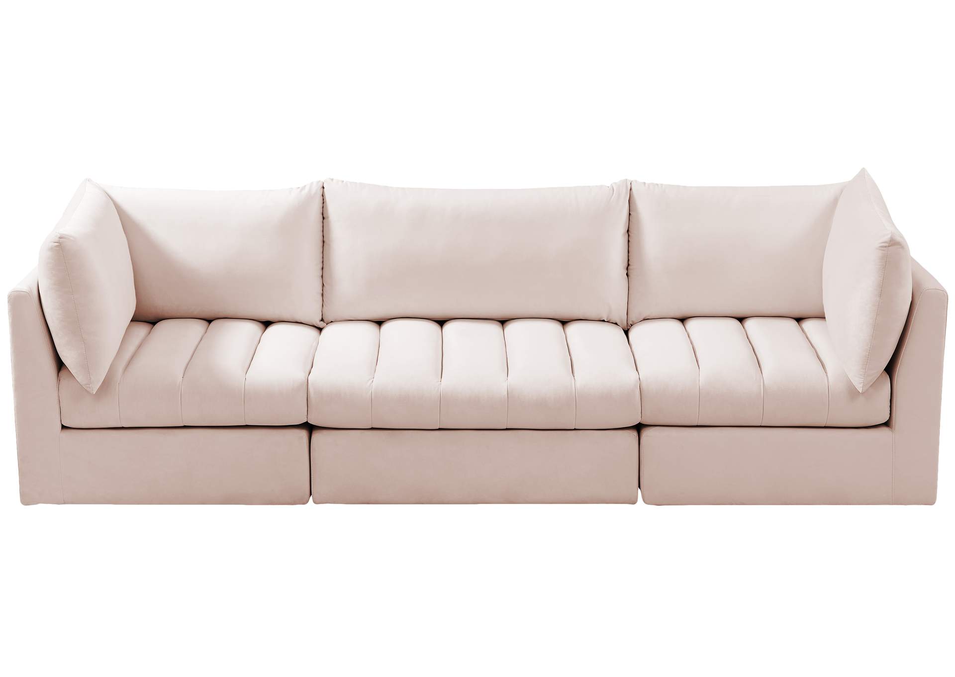 Jacob Pink Velvet Modular Sofa,Meridian Furniture