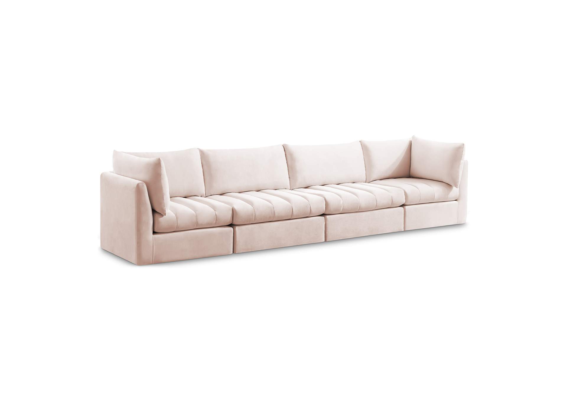 Jacob Pink Velvet Modular Sofa,Meridian Furniture