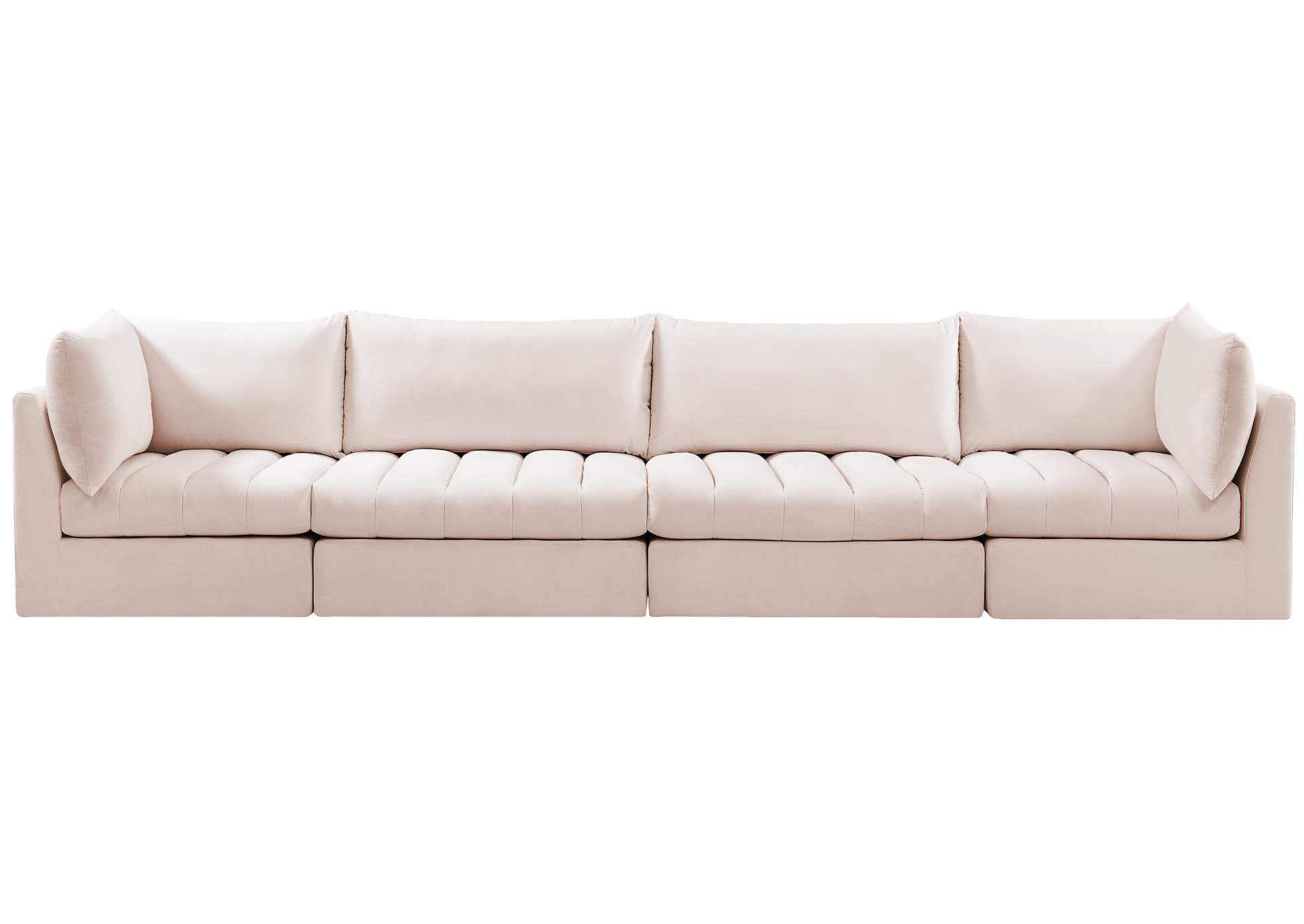 Jacob Pink Velvet Modular Sofa,Meridian Furniture