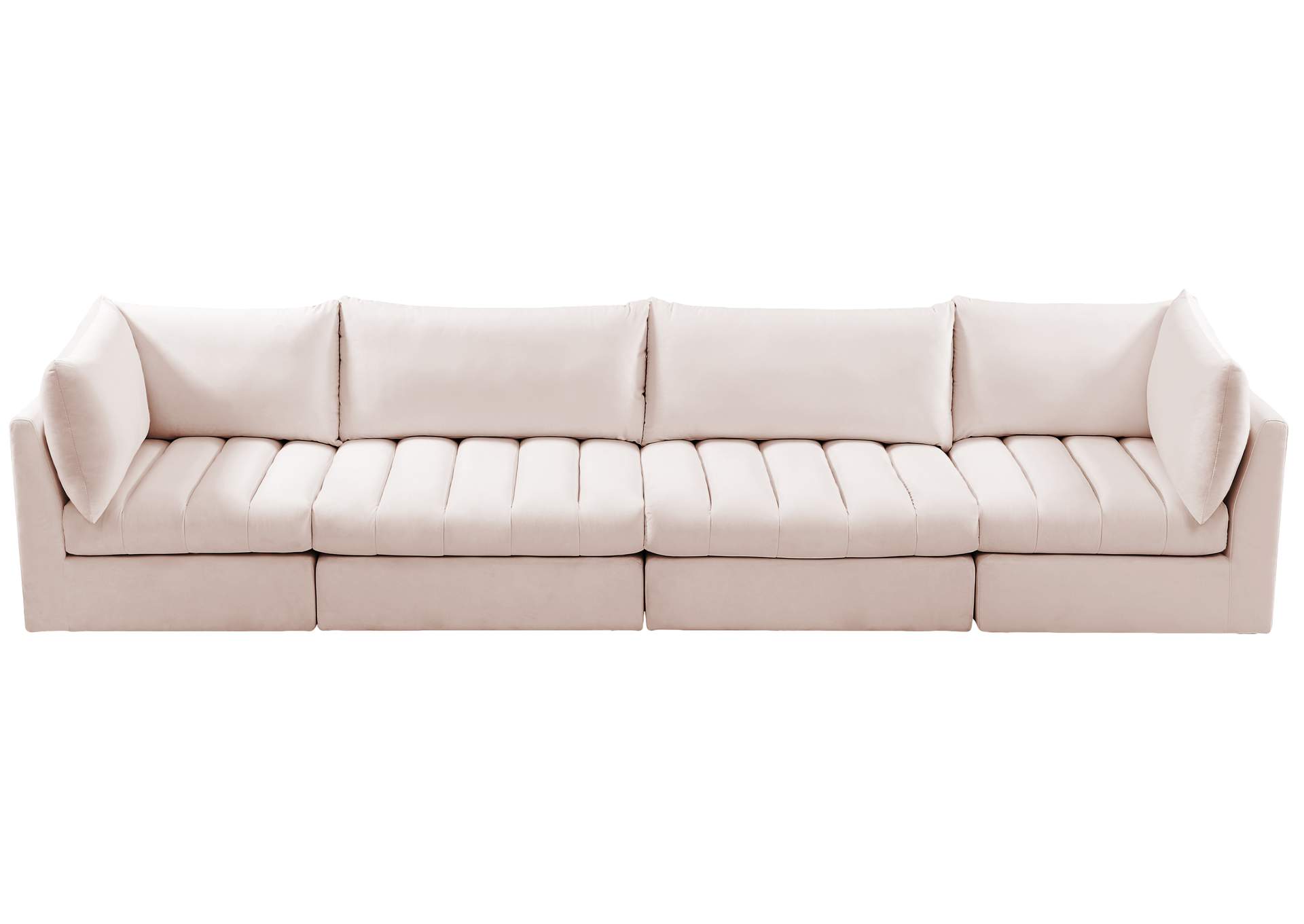 Jacob Pink Velvet Modular Sofa,Meridian Furniture