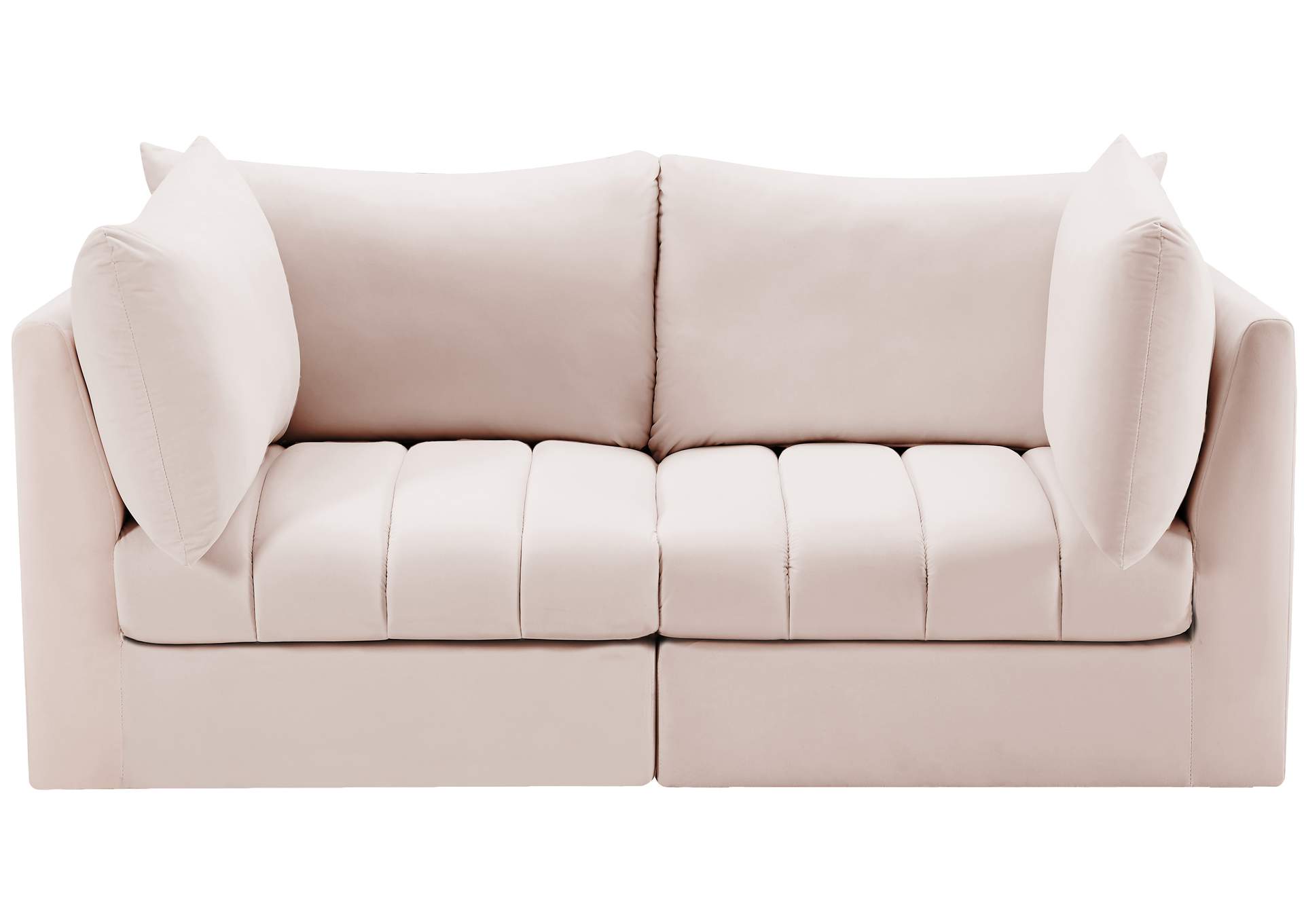 Jacob Pink Velvet Modular Sofa,Meridian Furniture