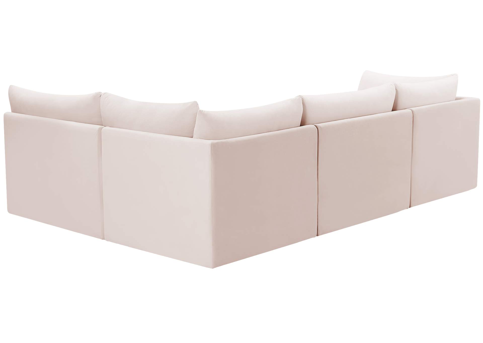 Jacob Pink Velvet Modular Sectional,Meridian Furniture