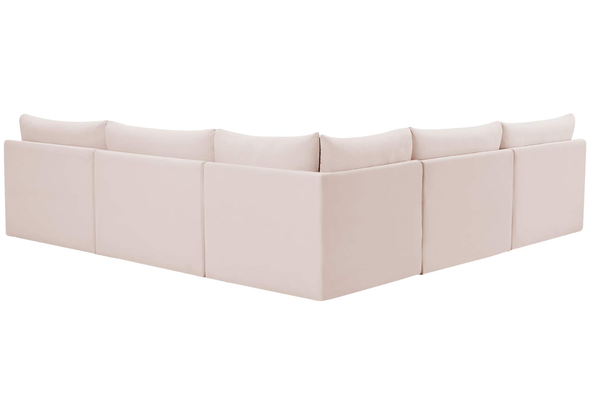 Jacob Pink Velvet Modular Sectional,Meridian Furniture