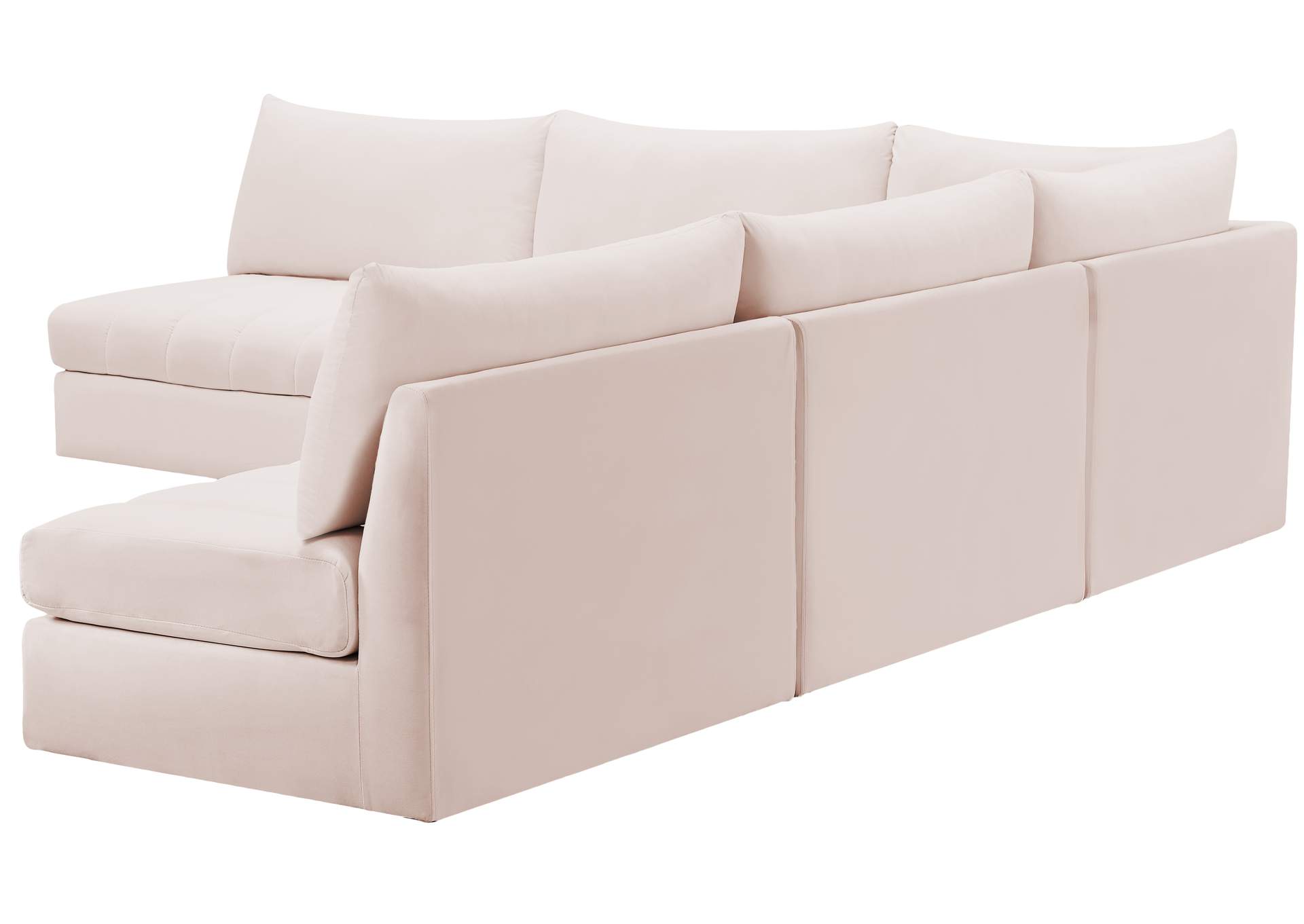 Jacob Pink Velvet Modular Sectional,Meridian Furniture