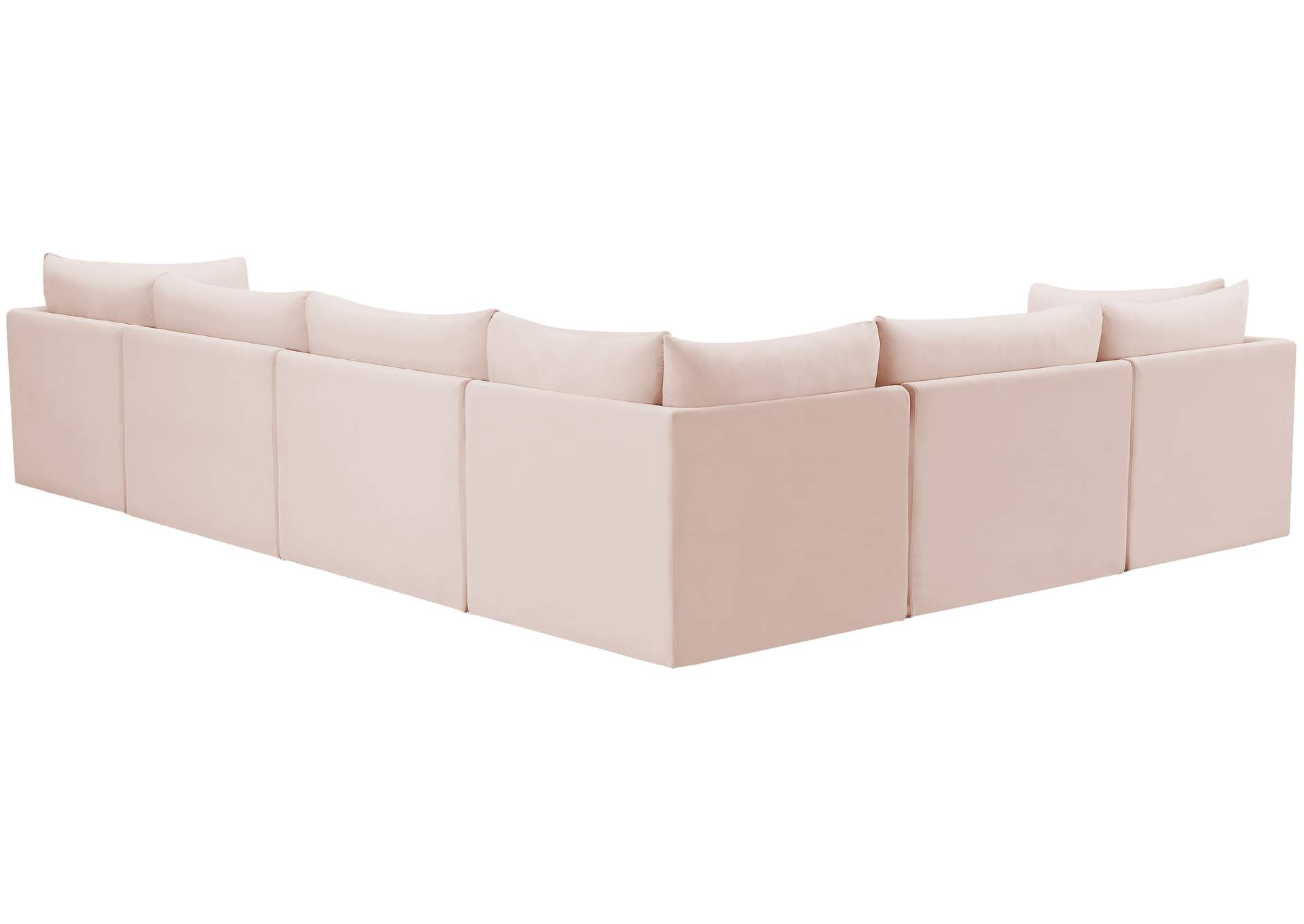 Jacob Pink Velvet Modular Sectional,Meridian Furniture