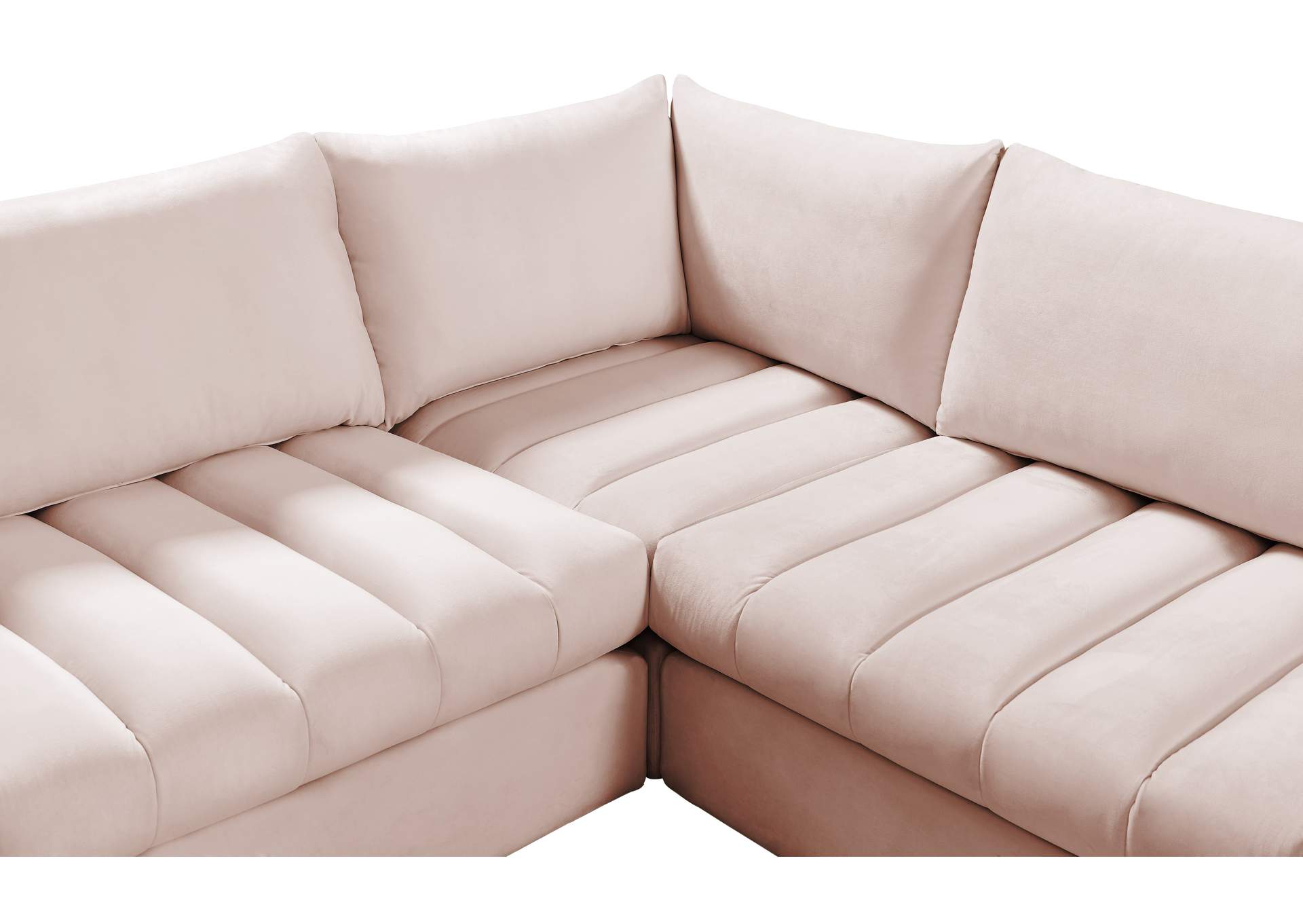 Jacob Pink Velvet Modular Sectional,Meridian Furniture