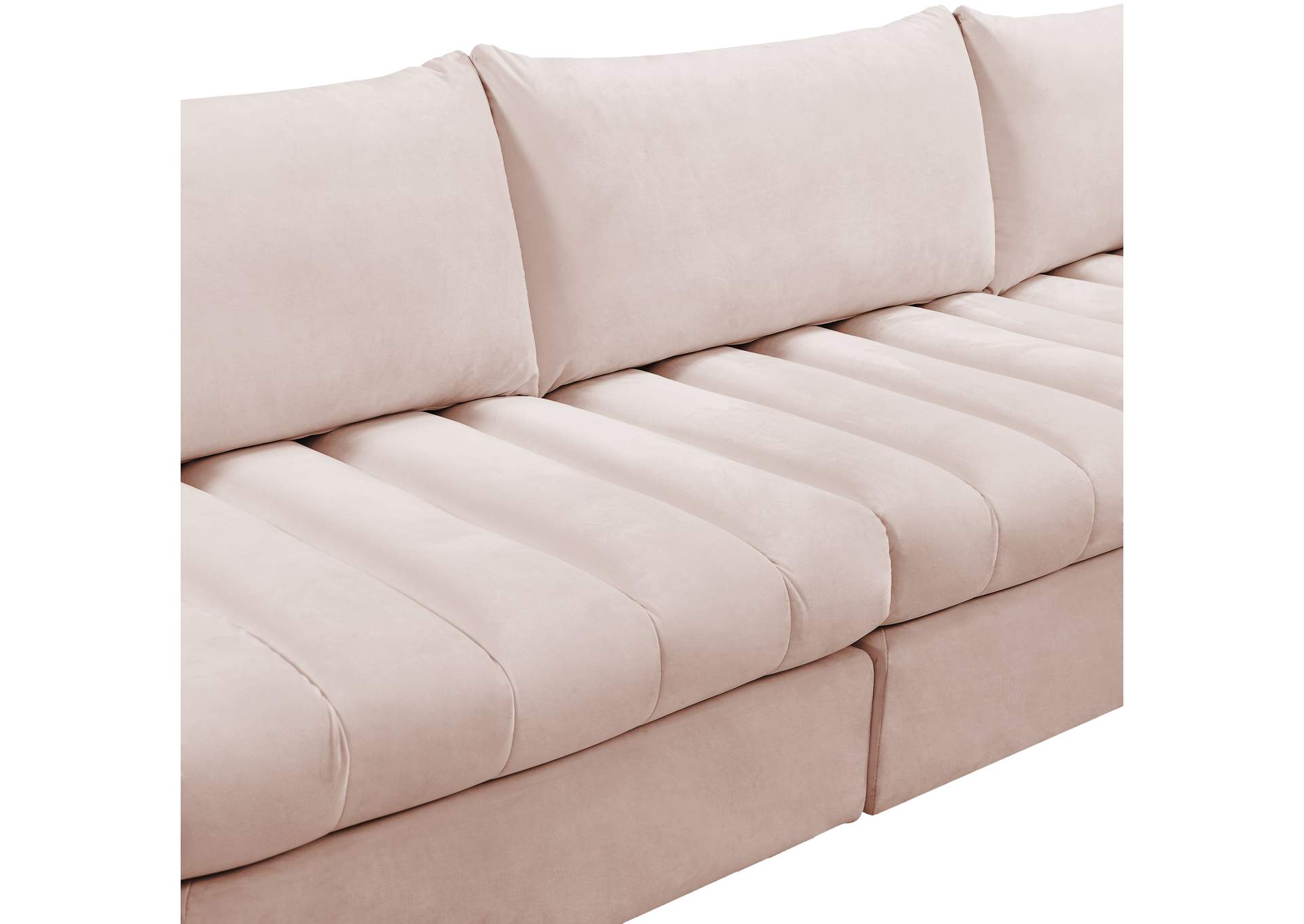 Jacob Pink Velvet Modular Sectional,Meridian Furniture