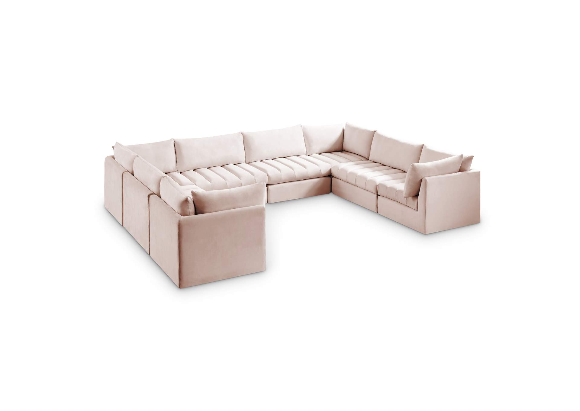 Jacob Pink Velvet Modular Sectional,Meridian Furniture