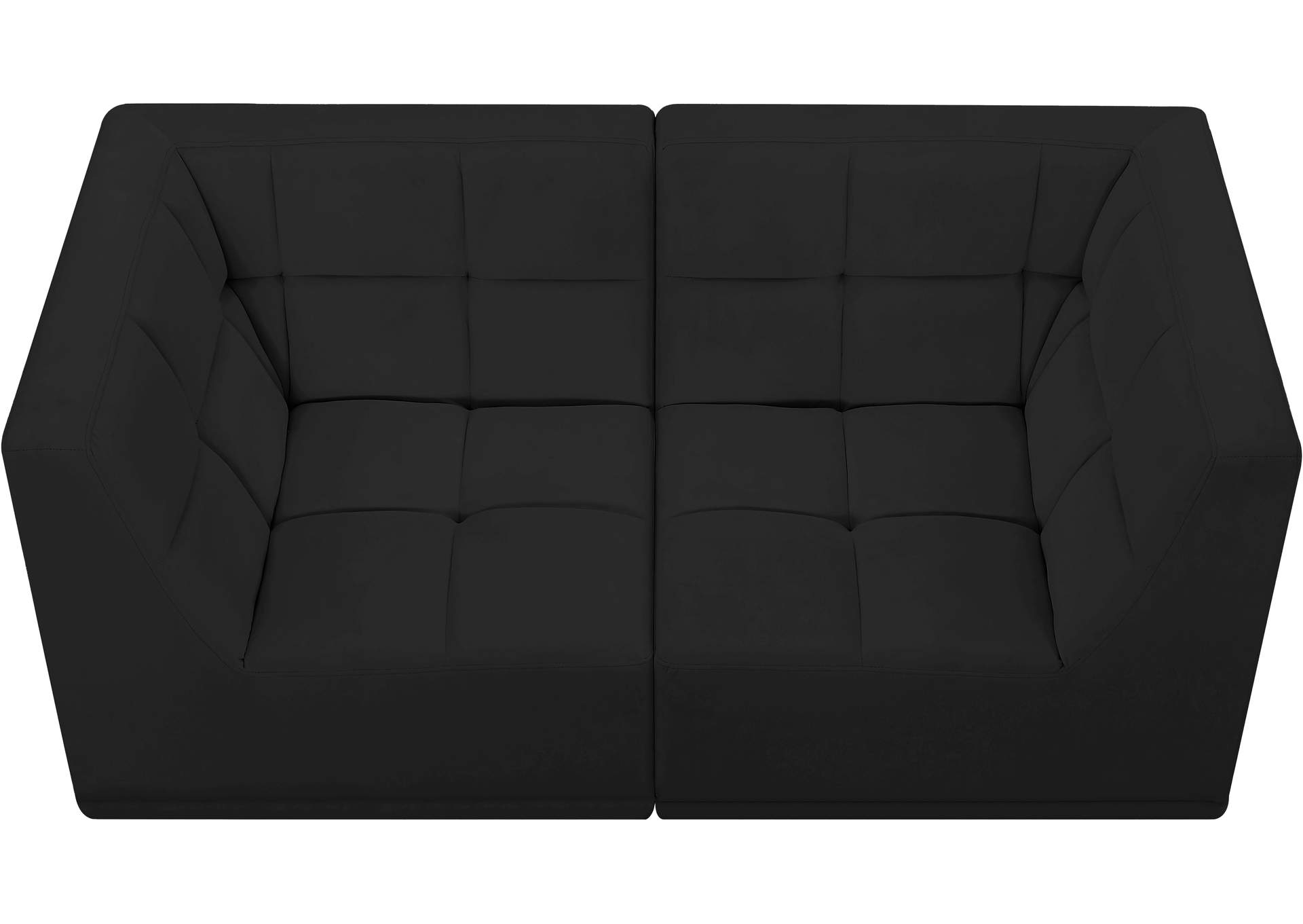 Relax Black Velvet Modular Sofa,Meridian Furniture