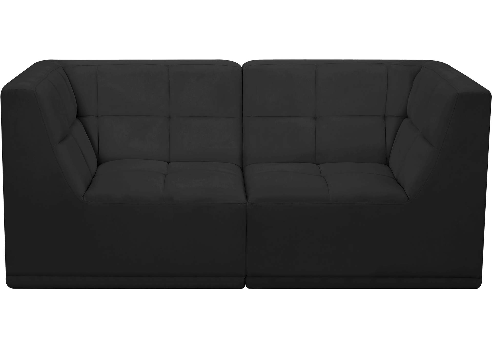 Relax Black Velvet Modular Sofa,Meridian Furniture