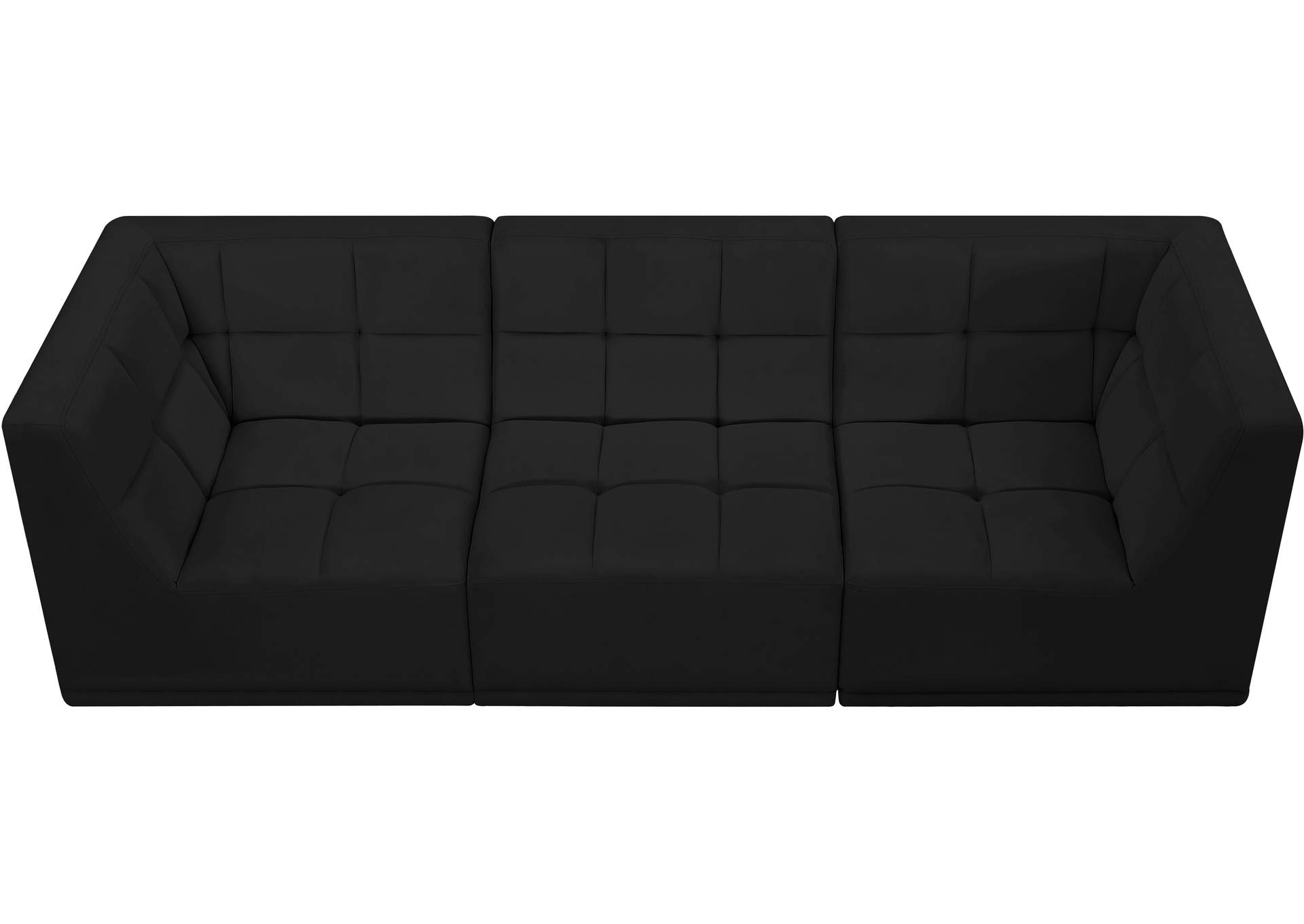 Relax Black Velvet Modular Sofa,Meridian Furniture