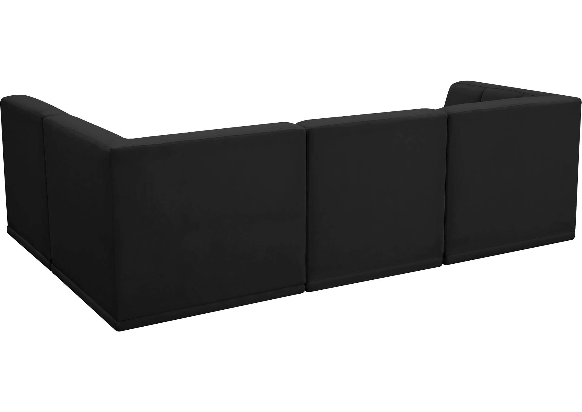 Relax Black Velvet Modular Sectional,Meridian Furniture