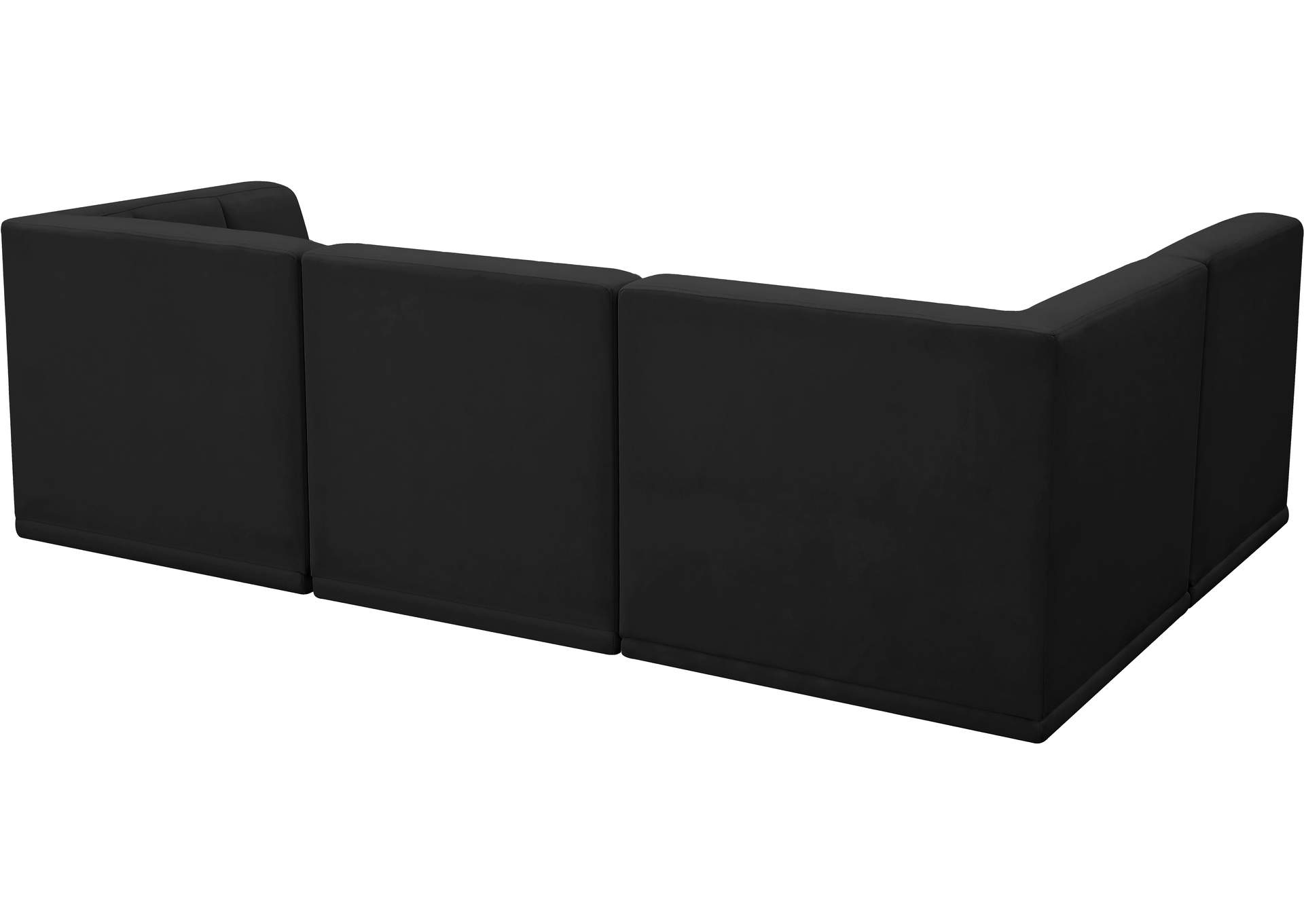 Relax Black Velvet Modular Sectional,Meridian Furniture