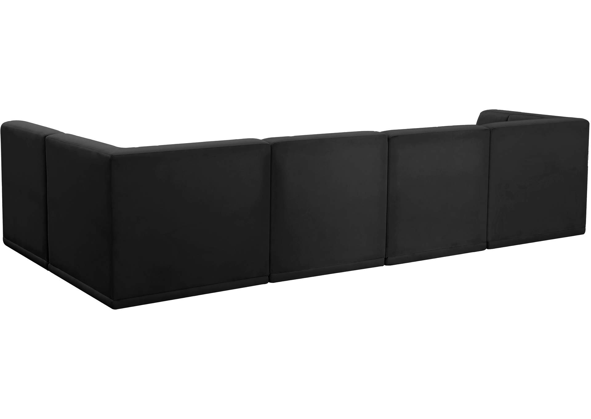 Relax Black Velvet Modular Sectional,Meridian Furniture