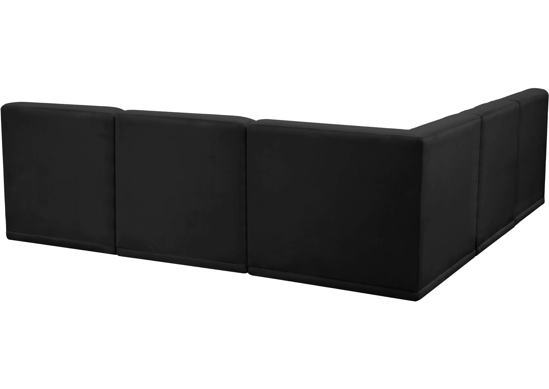 Relax Black Velvet Modular Sectional,Meridian Furniture