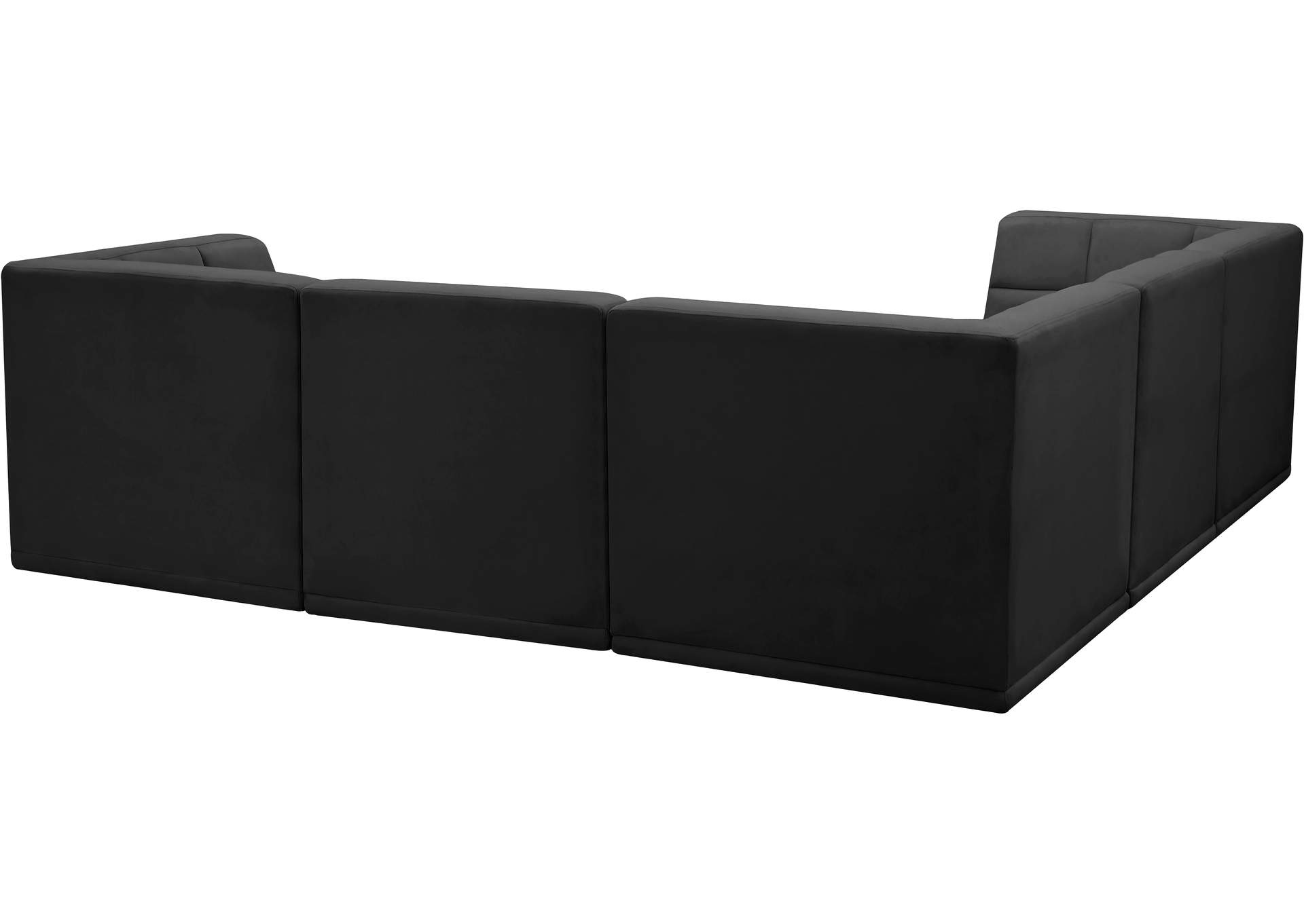 Relax Black Velvet Modular Sectional,Meridian Furniture