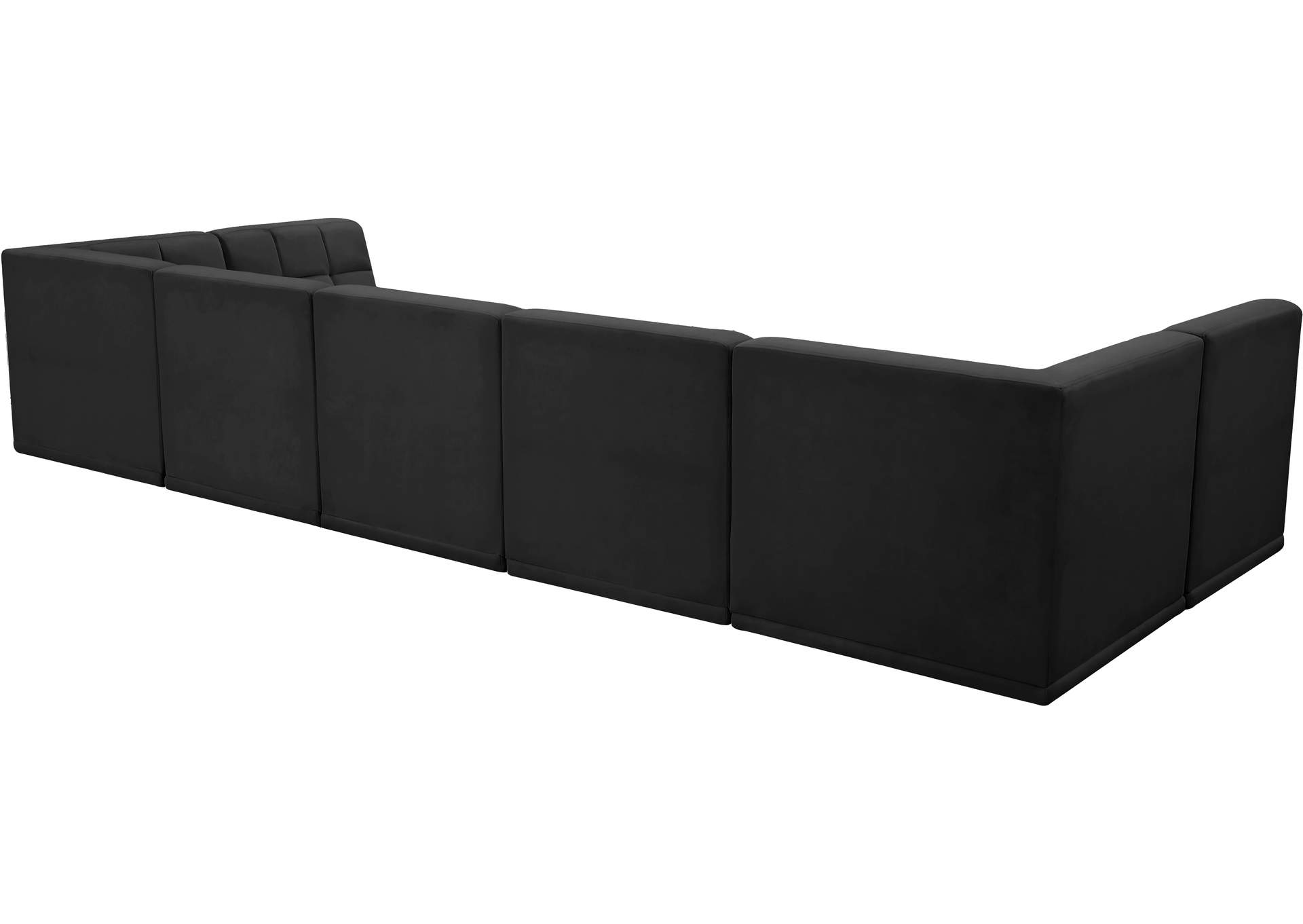 Relax Black Velvet Modular Sectional,Meridian Furniture