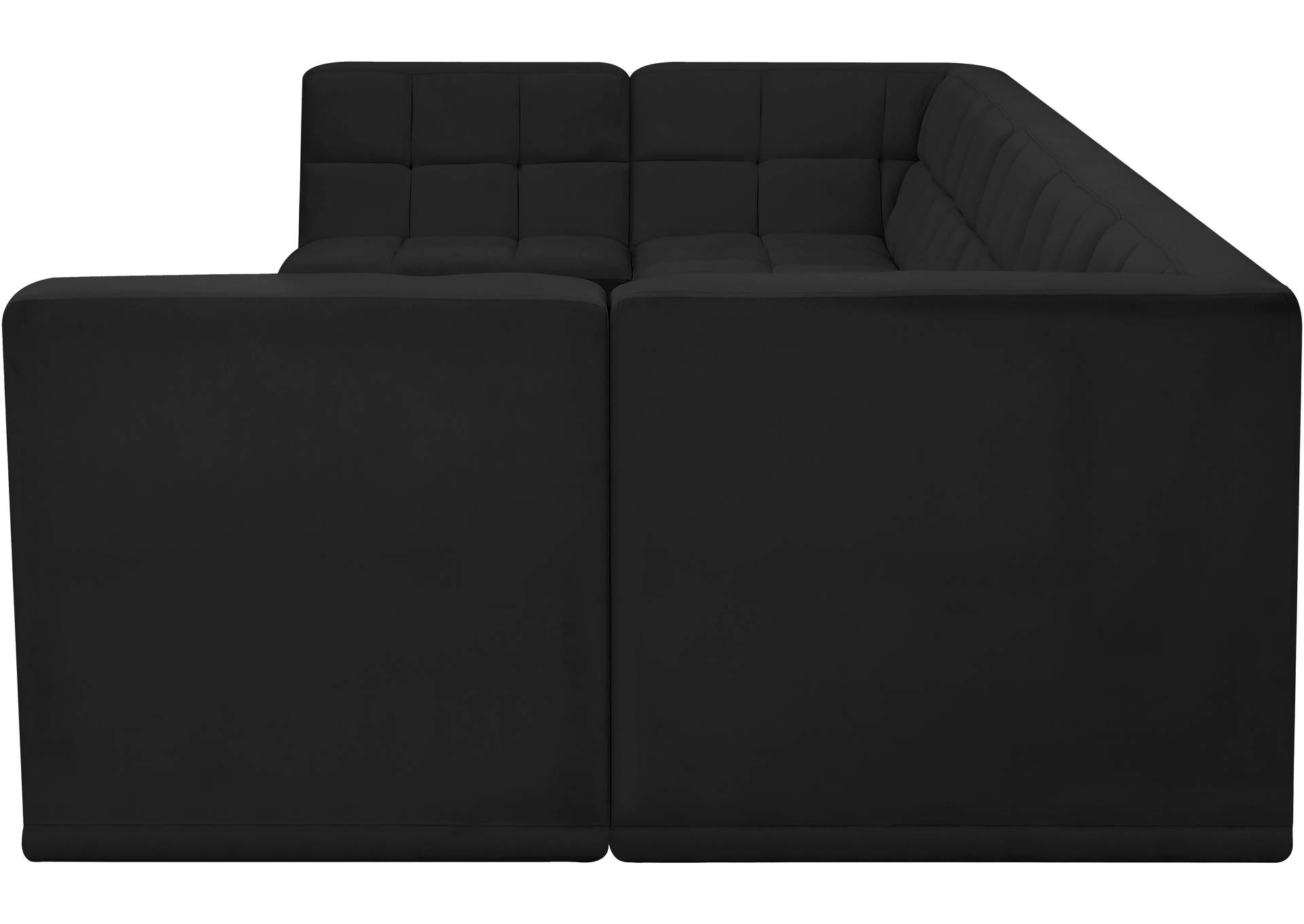 Relax Black Velvet Modular Sectional,Meridian Furniture