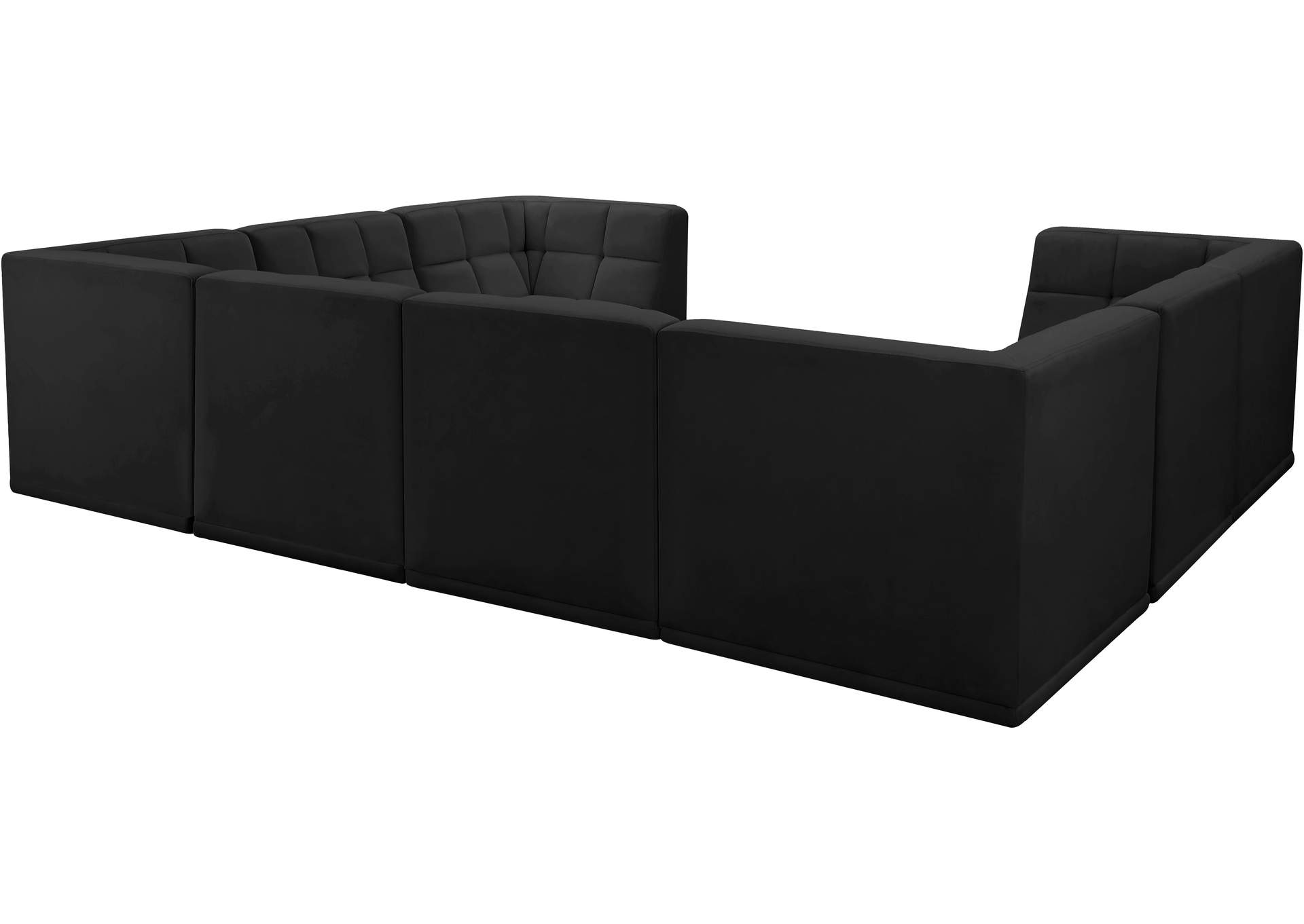 Relax Black Velvet Modular Sectional,Meridian Furniture