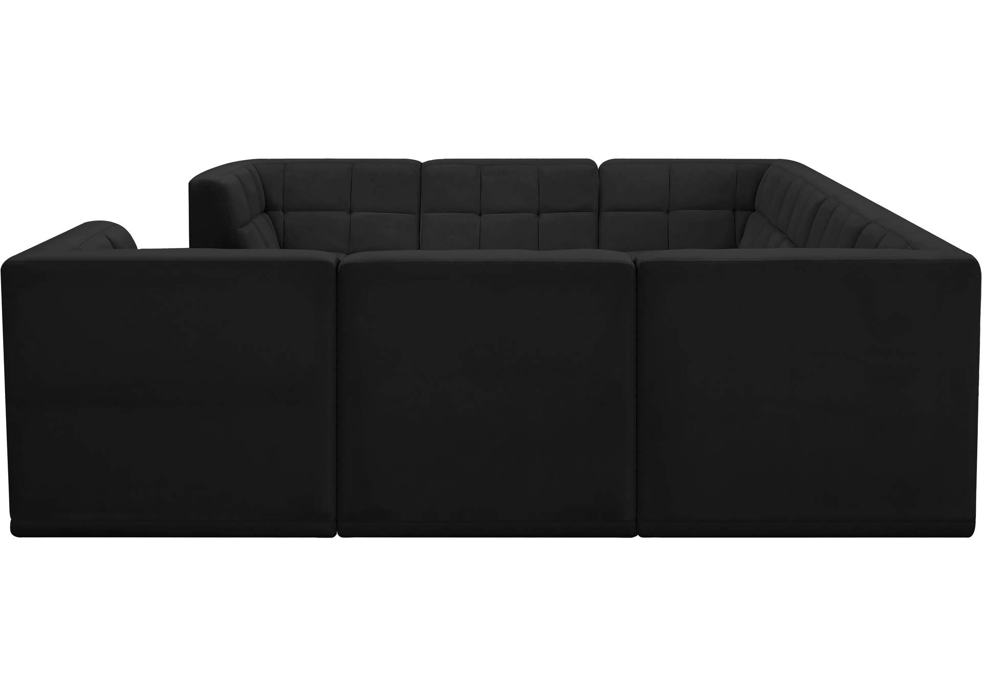 Relax Black Velvet Modular Sectional,Meridian Furniture