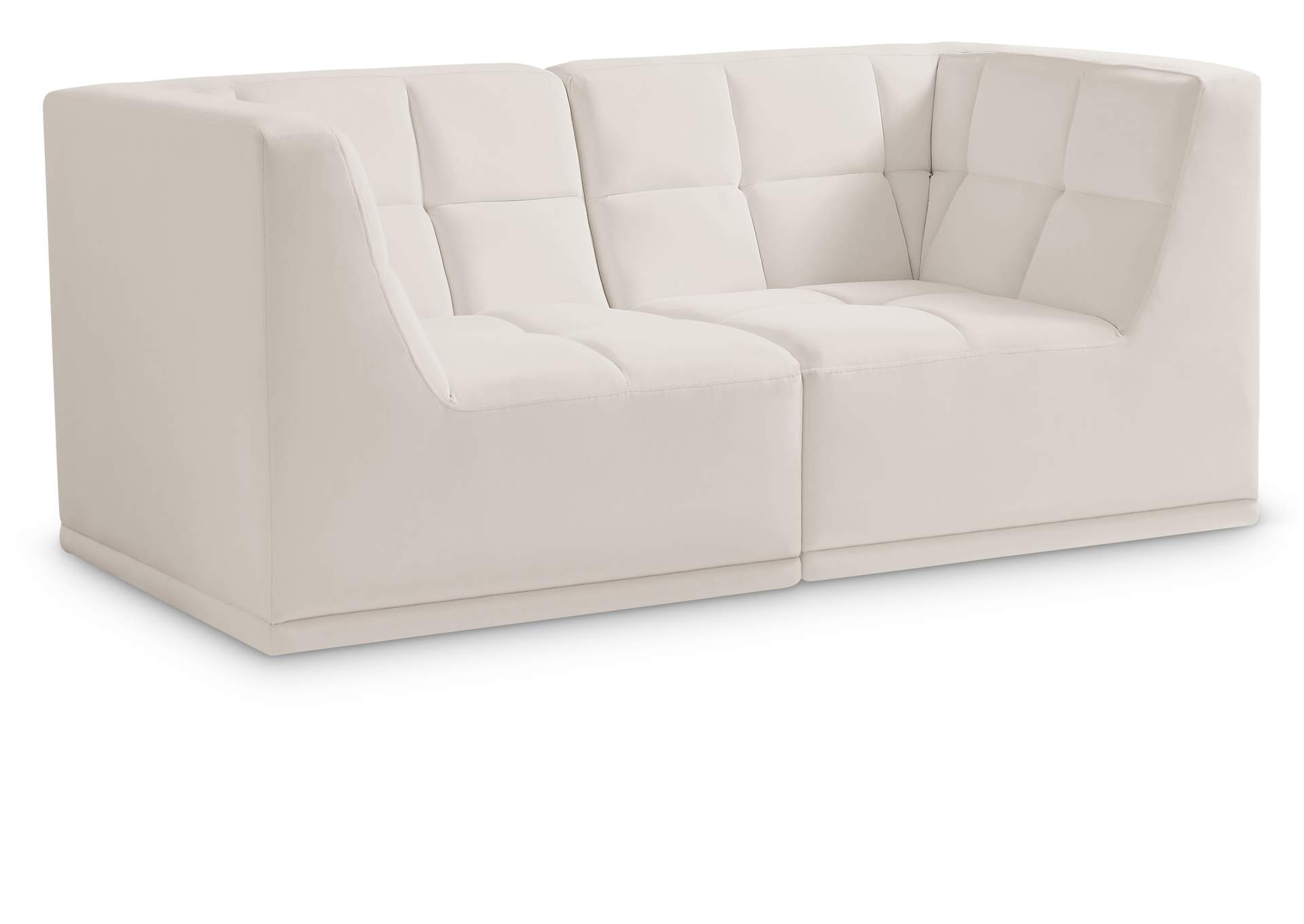 Relax Cream Velvet Modular Sofa,Meridian Furniture