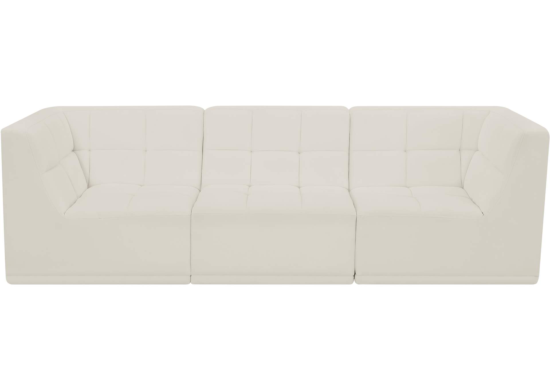 Relax Cream Velvet Modular Sofa,Meridian Furniture