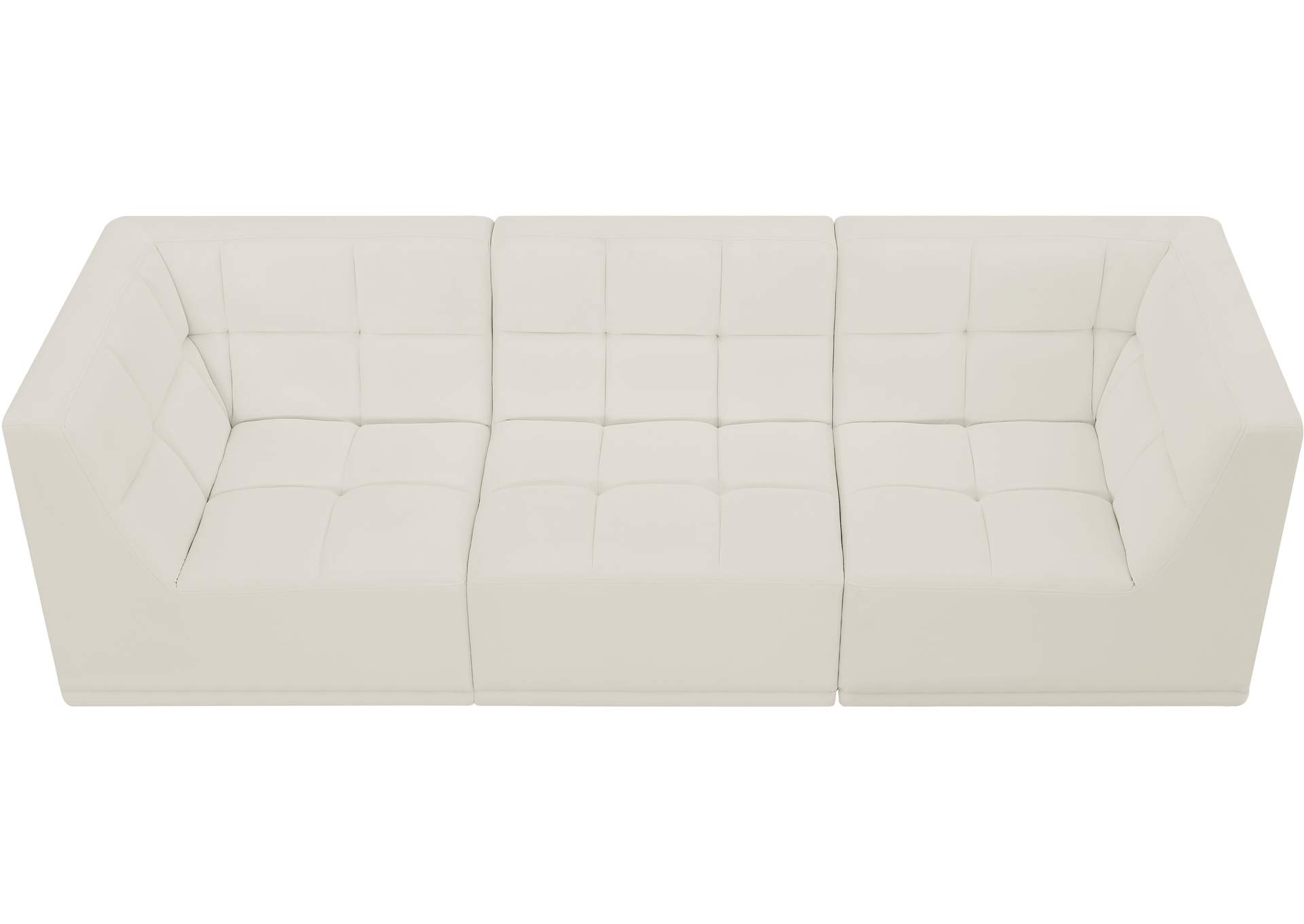 Relax Cream Velvet Modular Sofa,Meridian Furniture