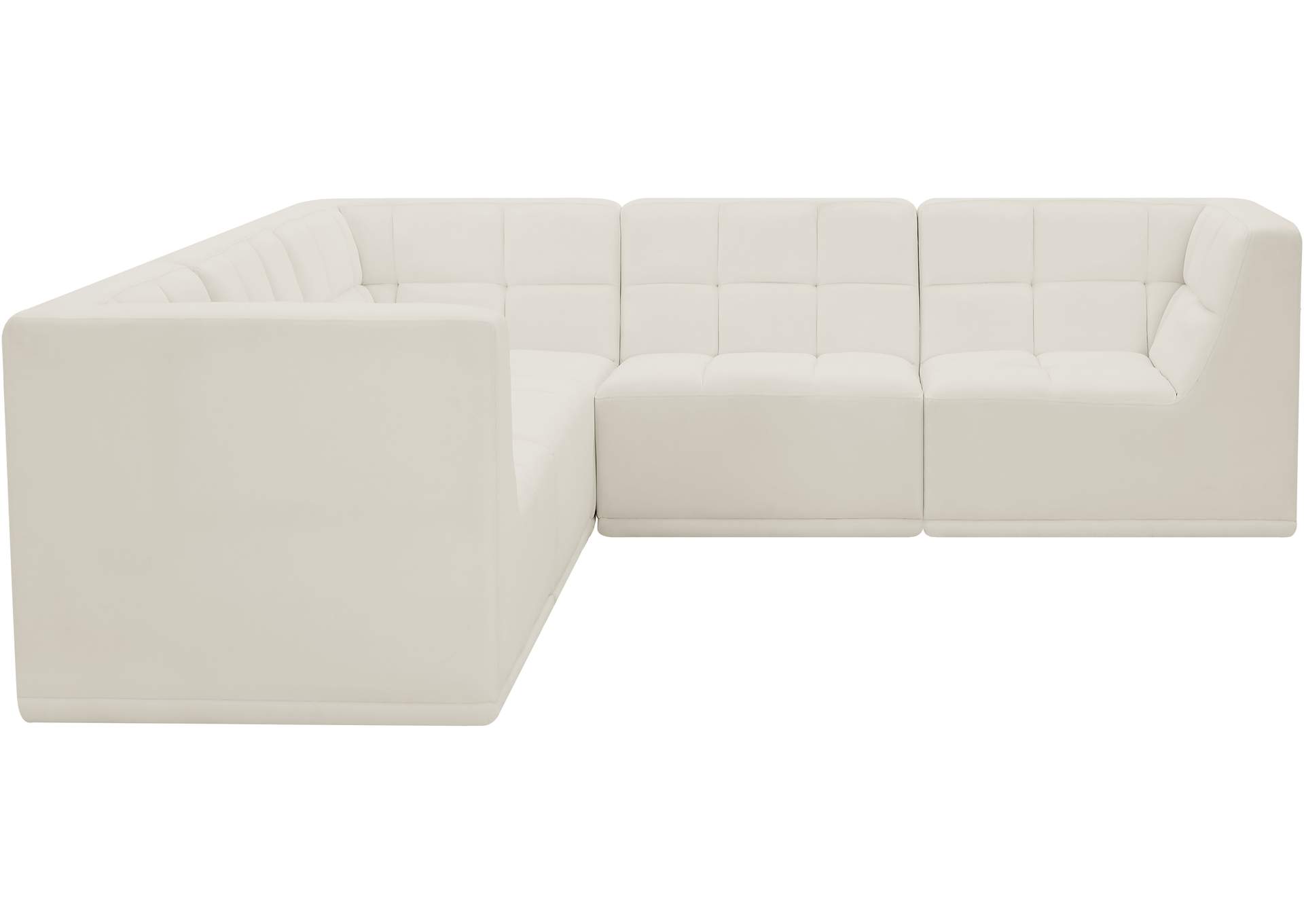 Relax Cream Velvet Modular Sectional,Meridian Furniture