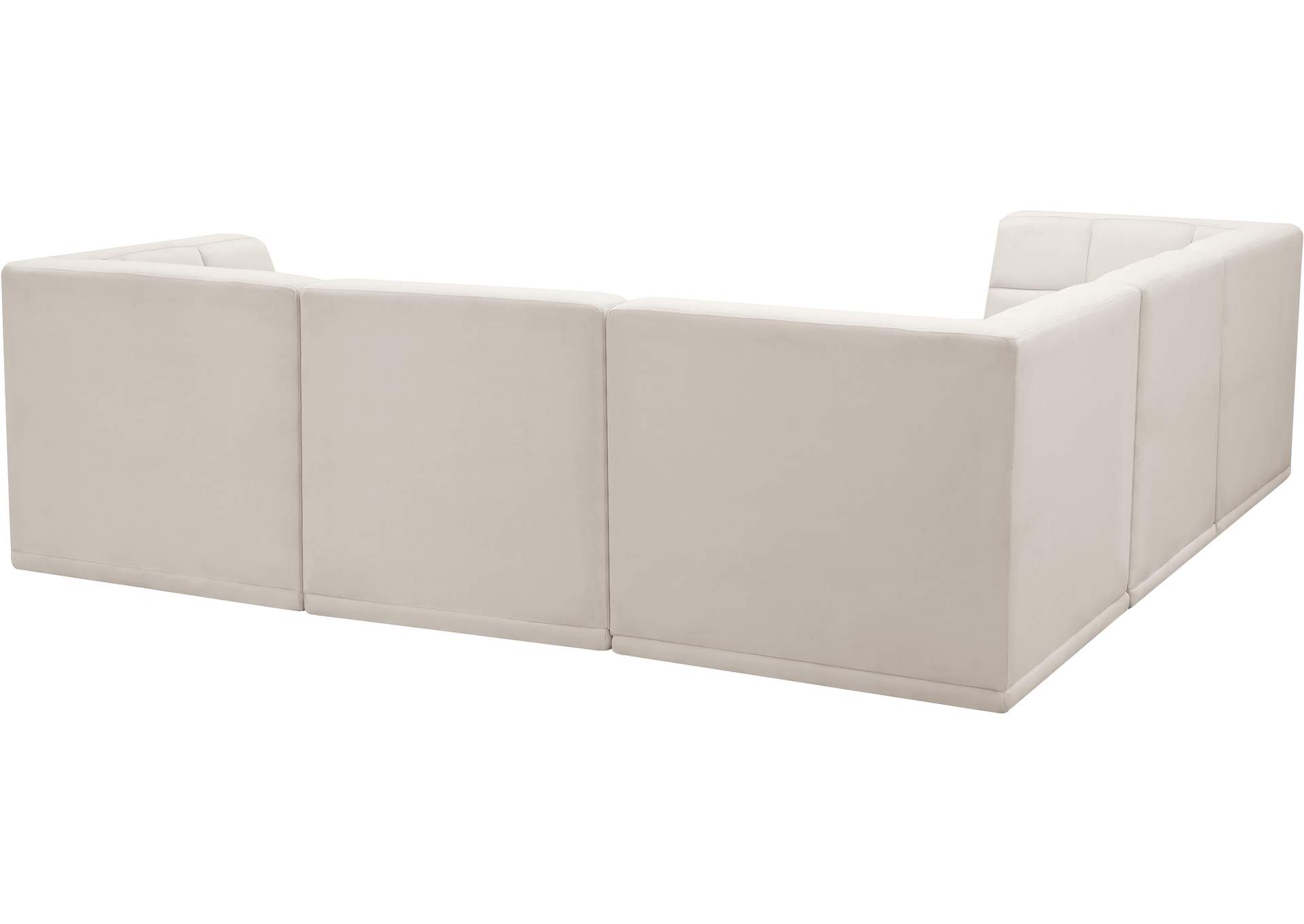 Relax Cream Velvet Modular Sectional,Meridian Furniture