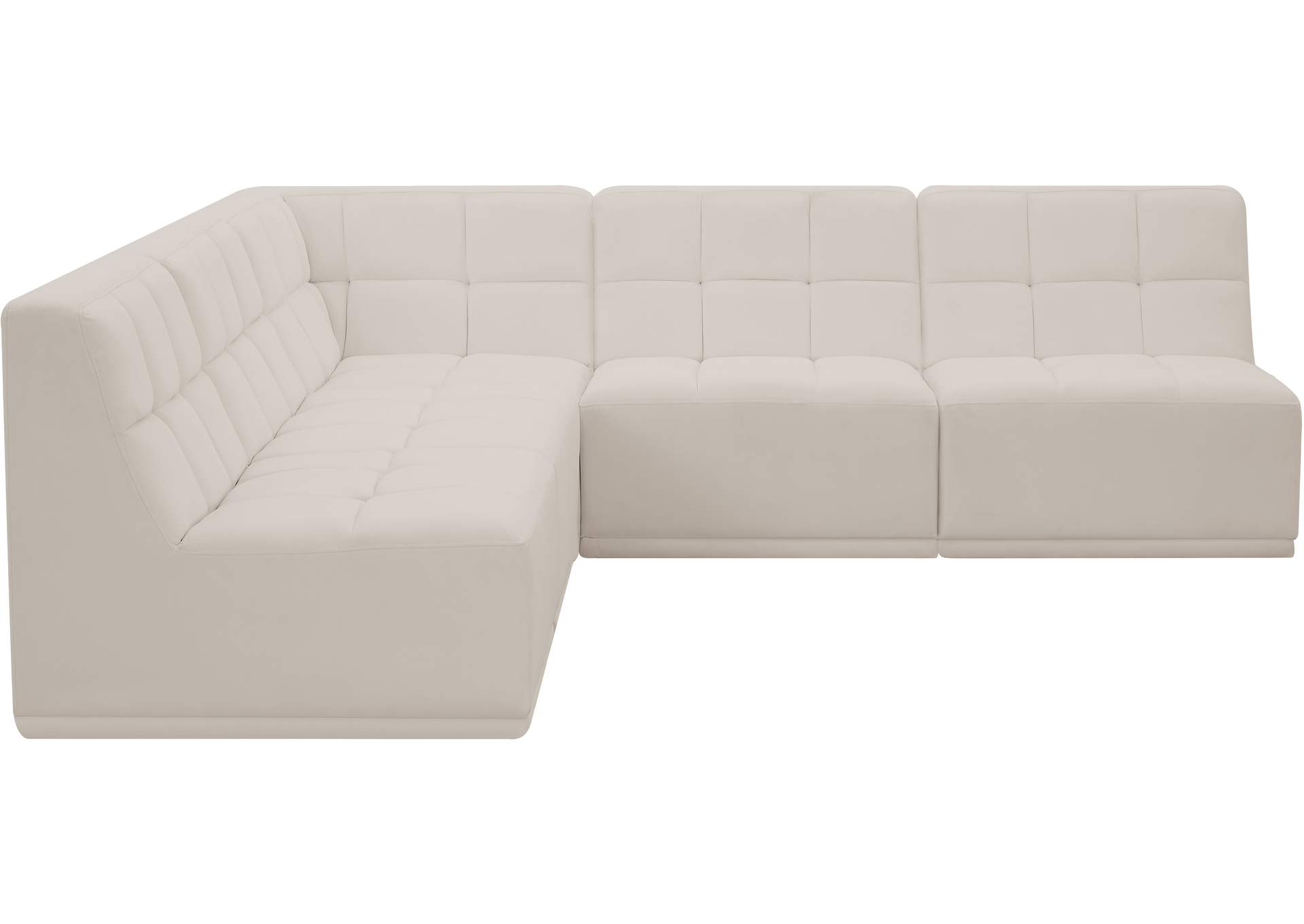 Relax Cream Velvet Modular Sectional,Meridian Furniture