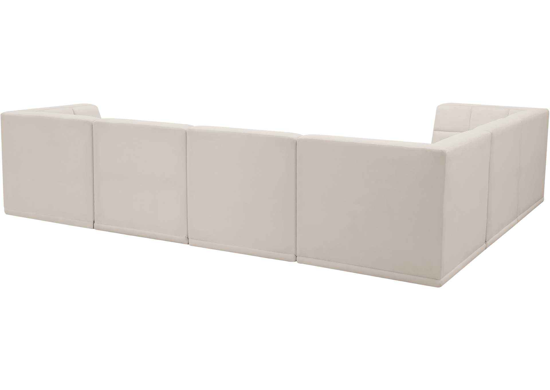 Relax Cream Velvet Modular Sectional,Meridian Furniture