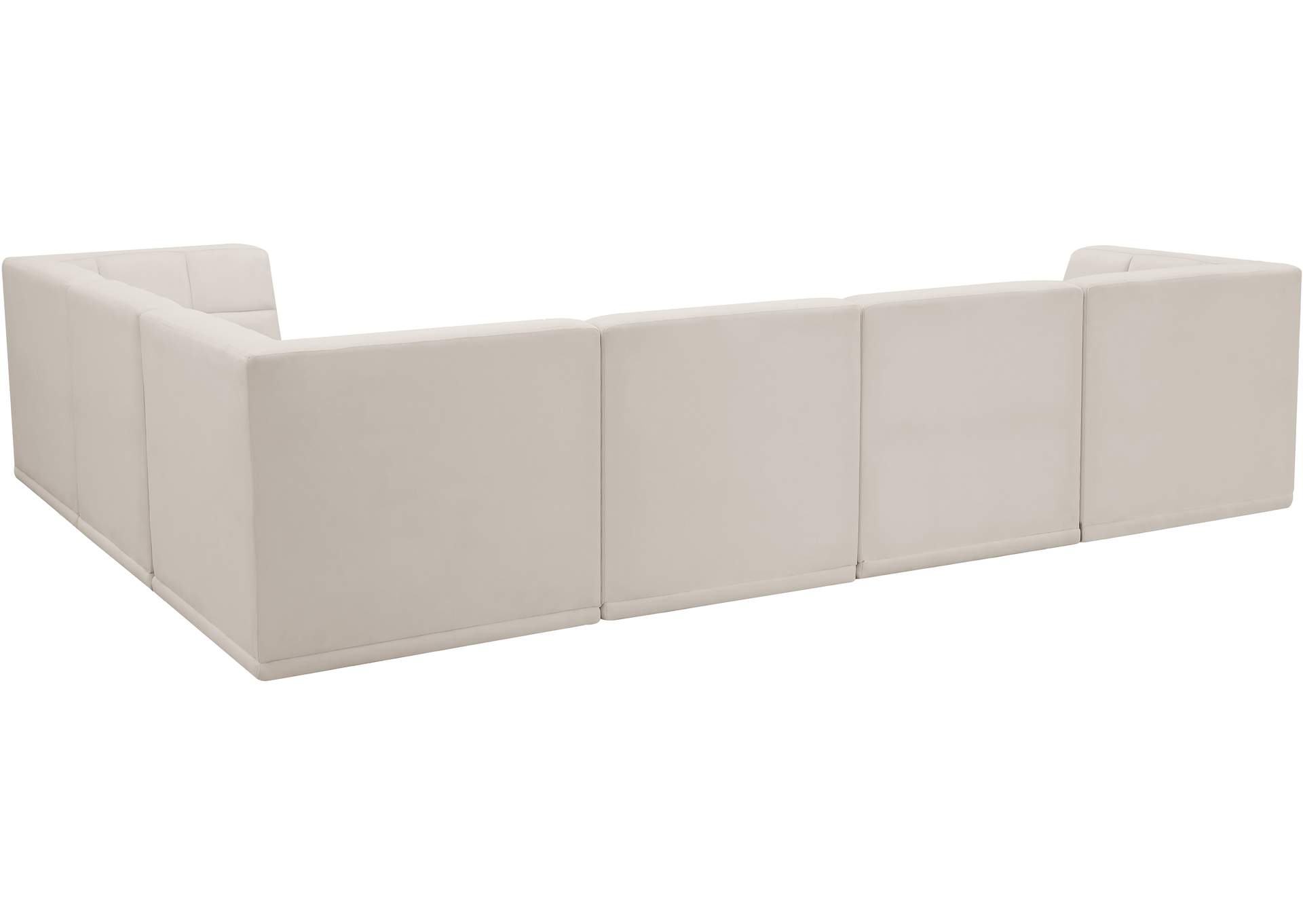 Relax Cream Velvet Modular Sectional,Meridian Furniture