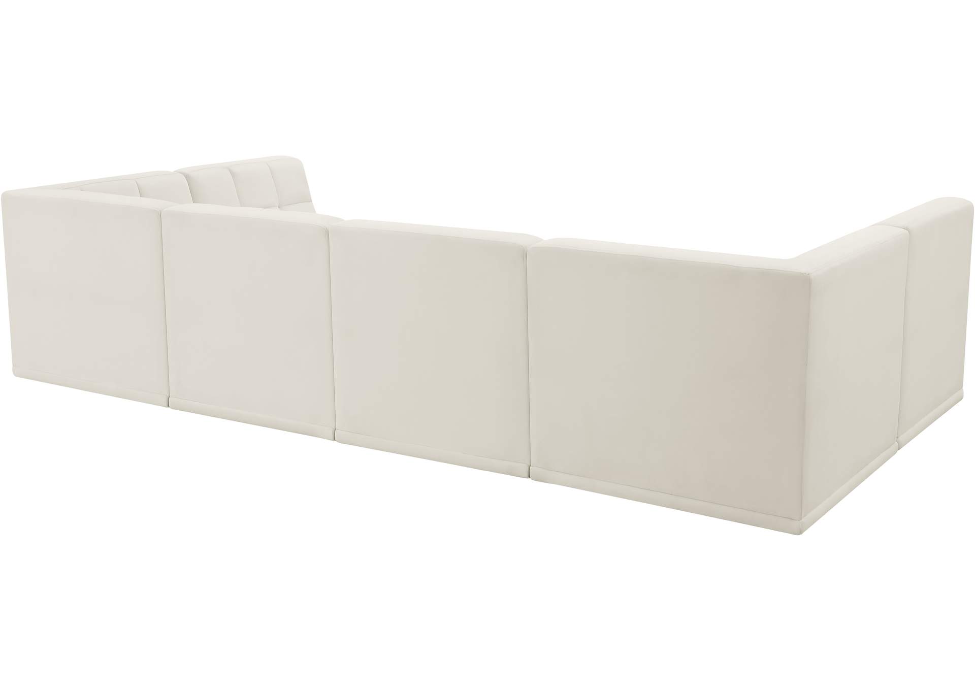 Relax Cream Velvet Modular Sectional,Meridian Furniture