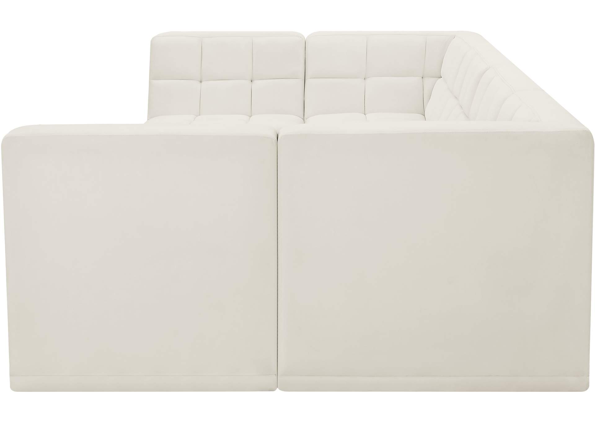 Relax Cream Velvet Modular Sectional,Meridian Furniture